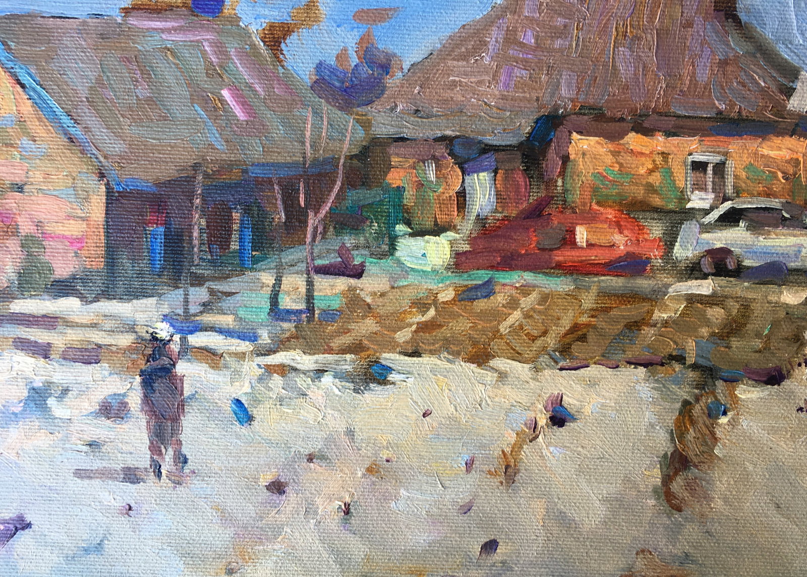 Oil painting Winter evening Sergey Ivanovich - 4
