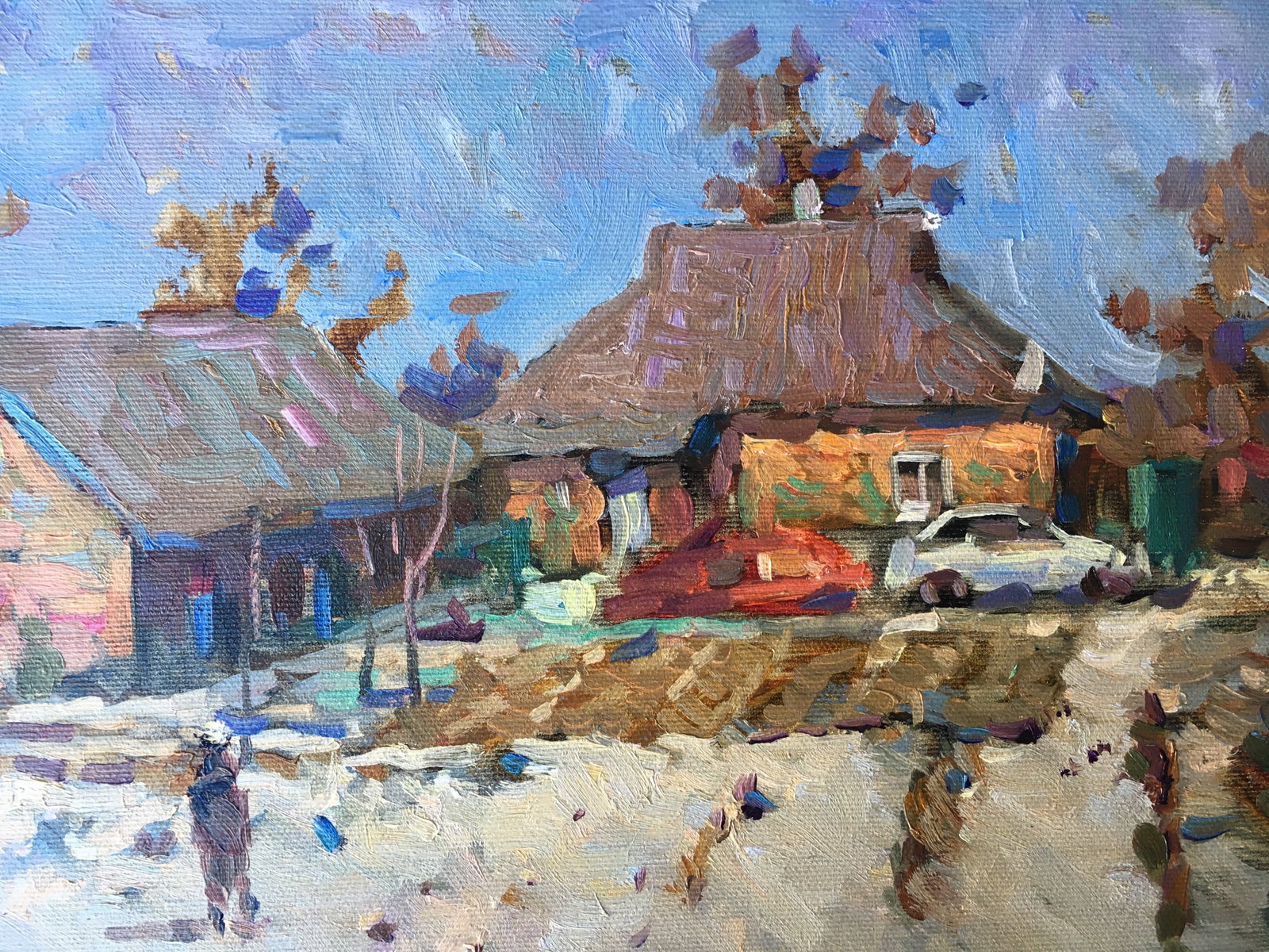 Oil painting Winter evening Sergey Ivanovich - 5