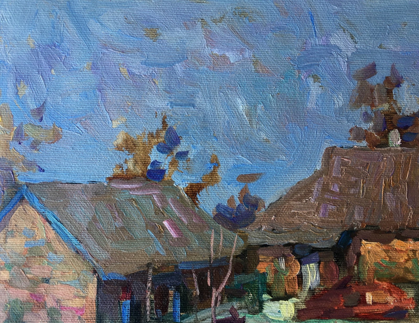 Oil painting Winter evening Sergey Ivanovich - 6