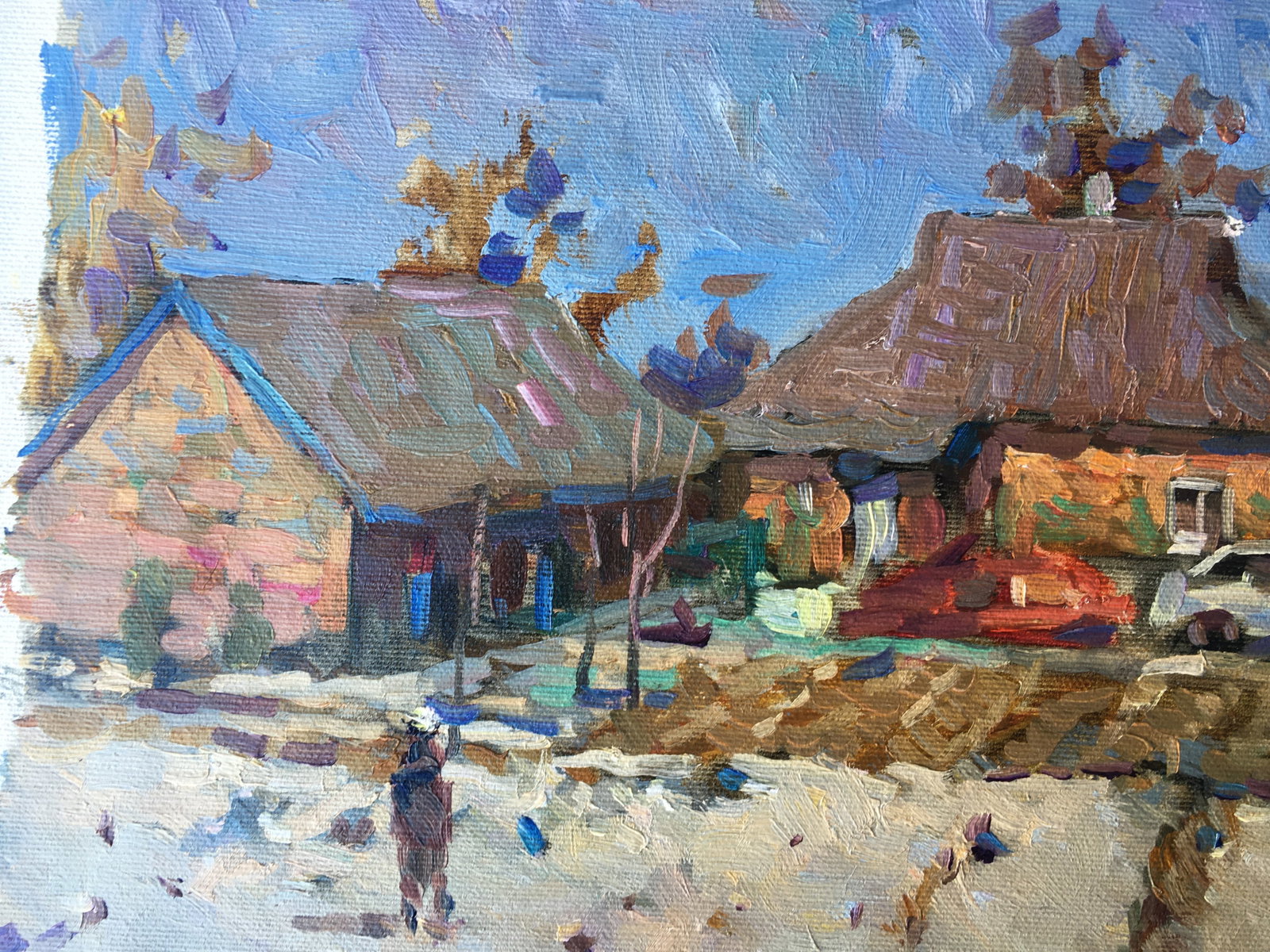Oil painting Winter evening Sergey Ivanovich - 8