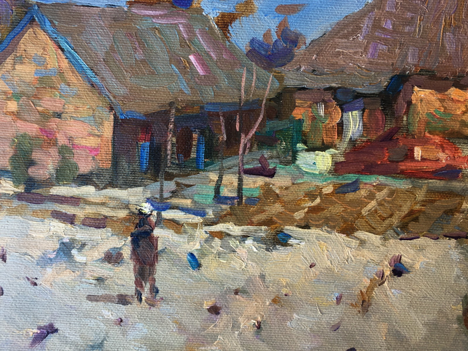 Oil painting Winter evening Sergey Ivanovich - 9