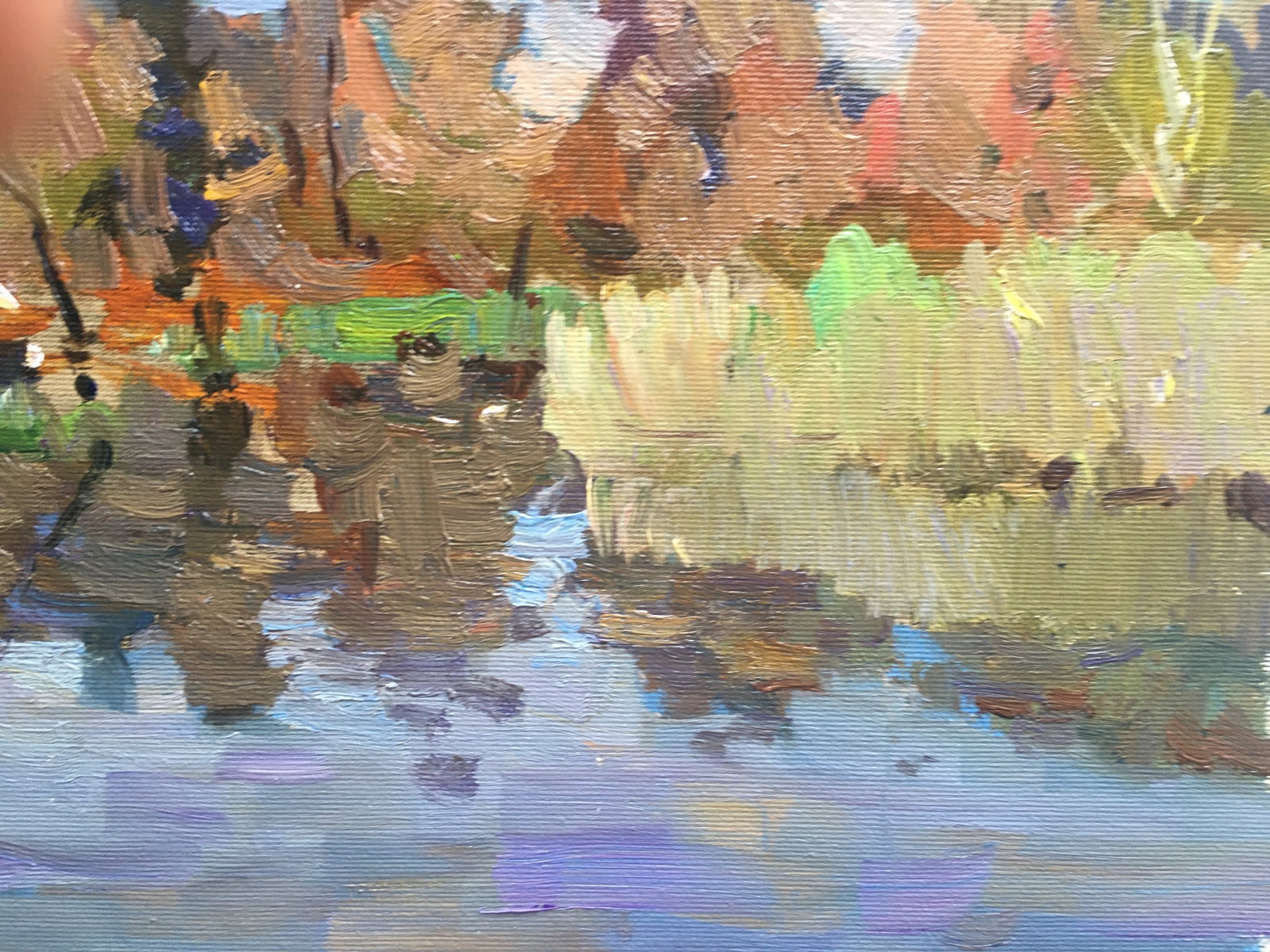 Oil painting Autumn on the pond Sergey Ivanovich - 2