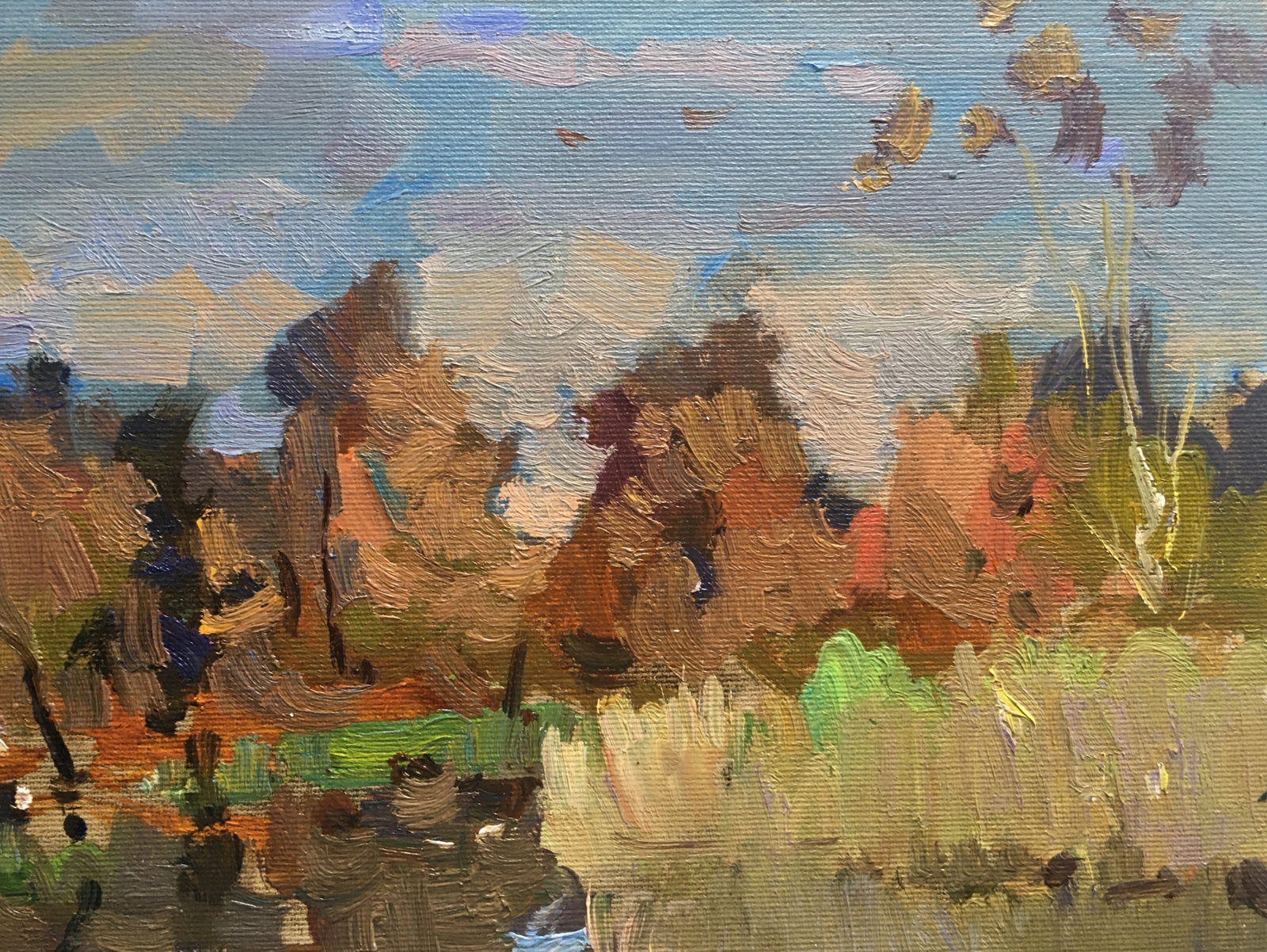 Oil painting Autumn on the pond Sergey Ivanovich - 6