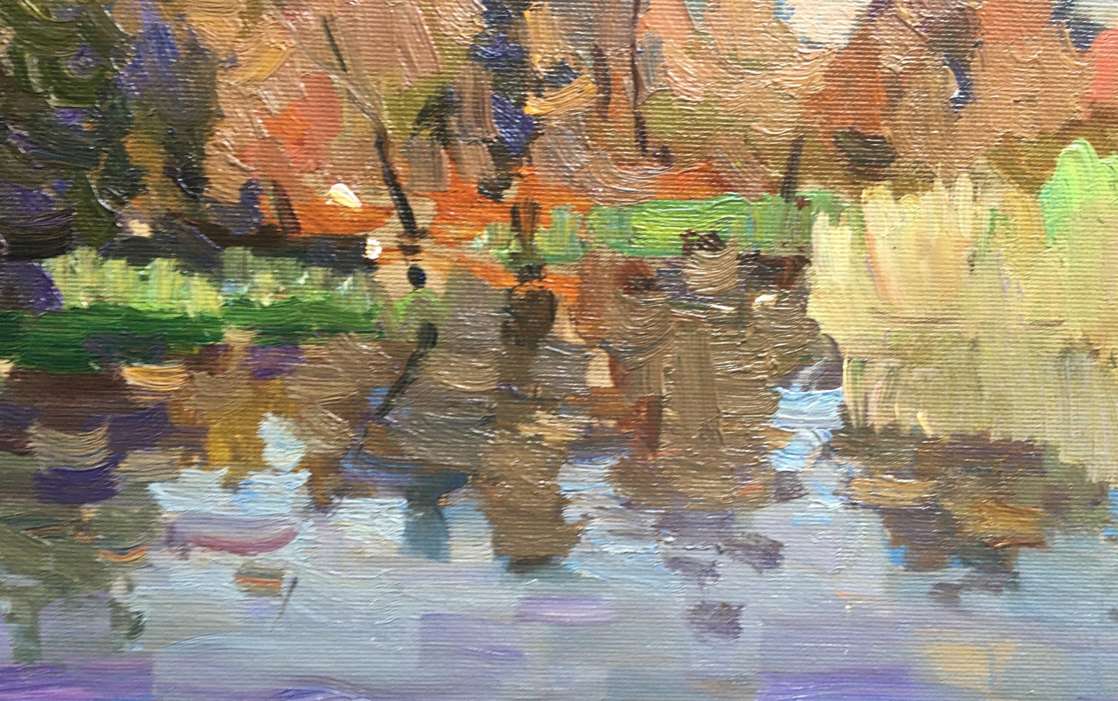 Oil painting Autumn on the pond Sergey Ivanovich - 7
