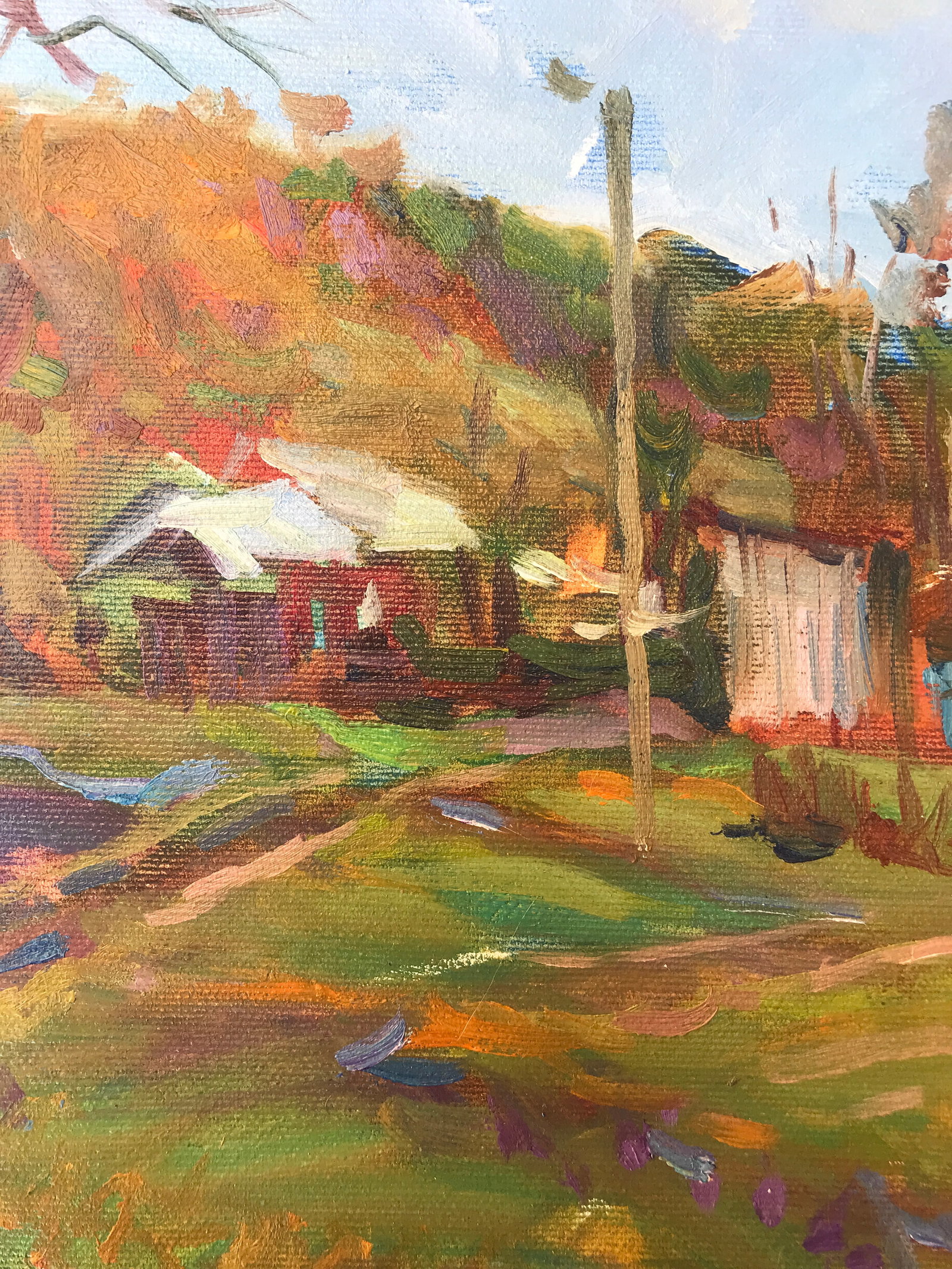 Oil painting farm routine Sergey Ivanovich - 4