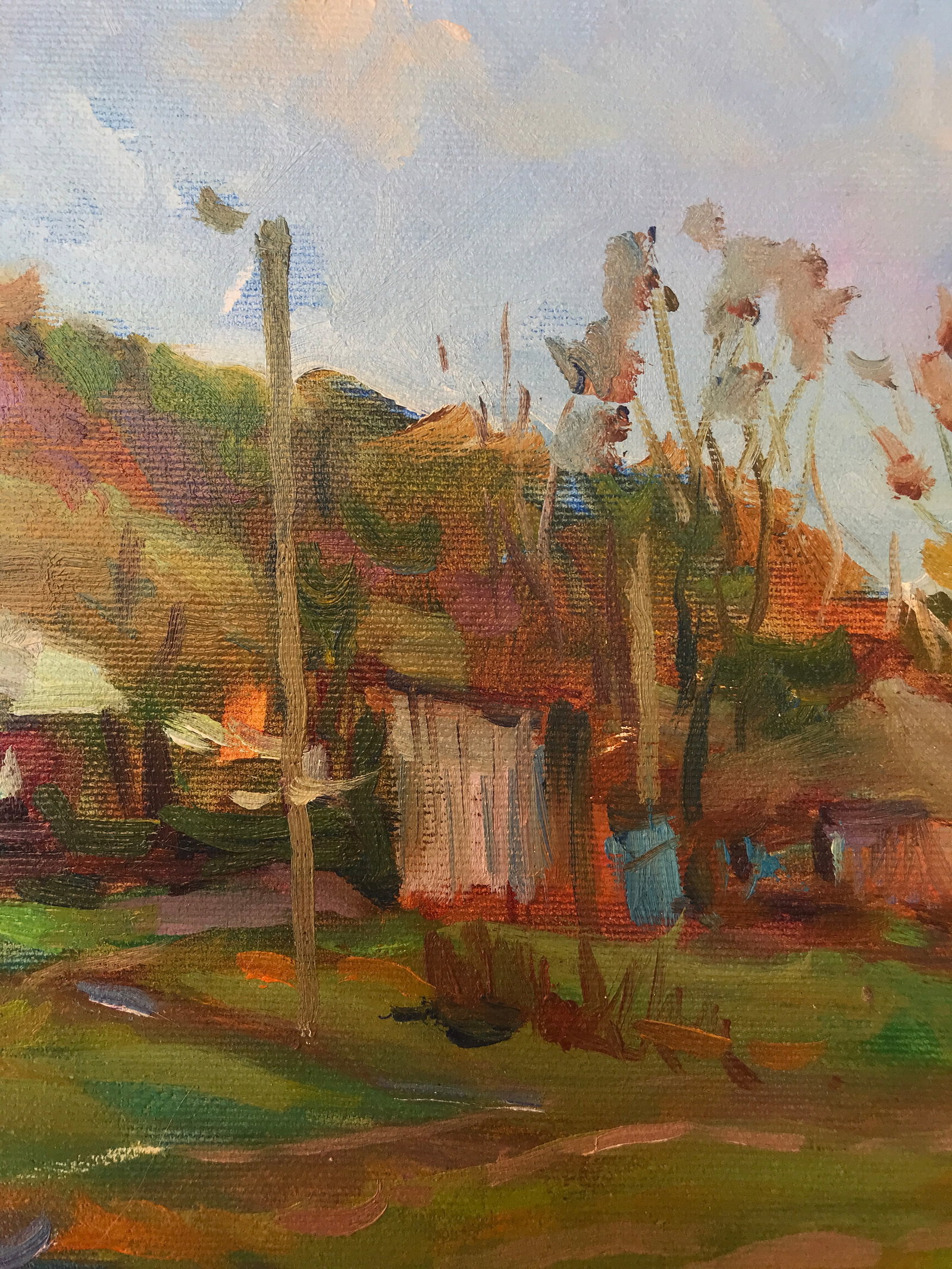 Oil painting farm routine Sergey Ivanovich - 5