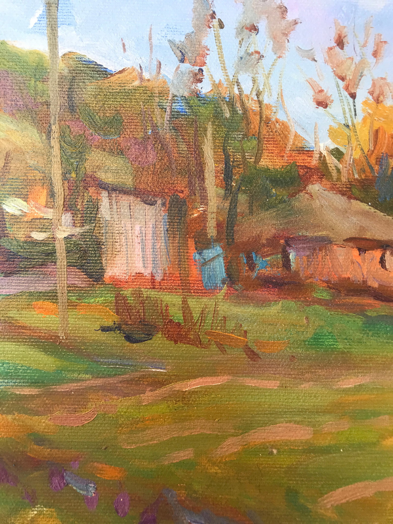 Oil painting farm routine Sergey Ivanovich - 6