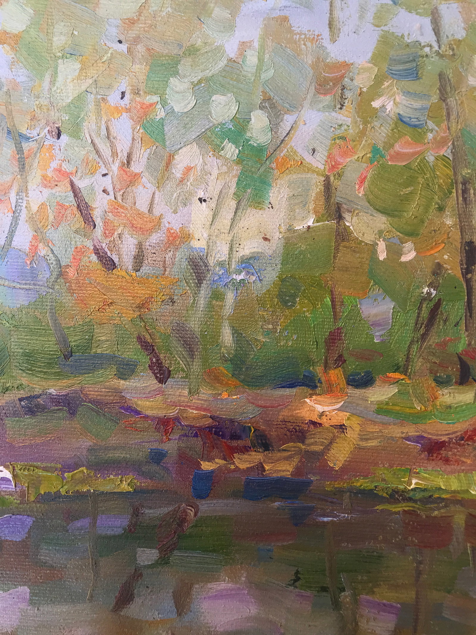 Oil painting leaves fall Sergey Ivanovich - 3
