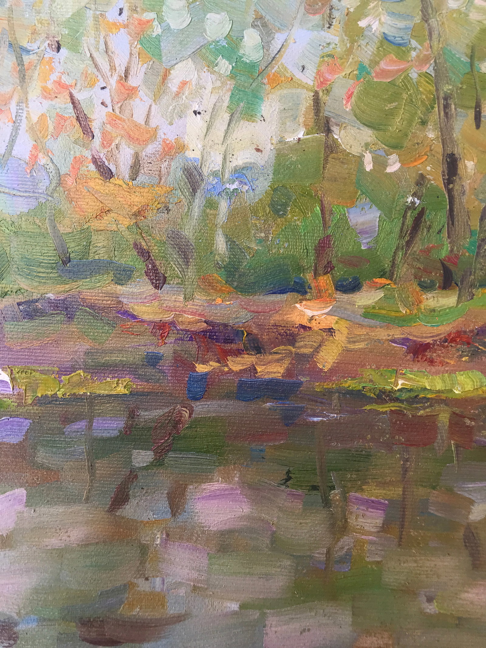 Oil painting leaves fall Sergey Ivanovich - 4