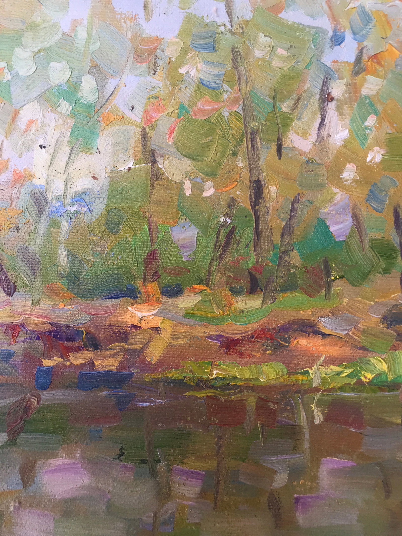 Oil painting leaves fall Sergey Ivanovich - 5