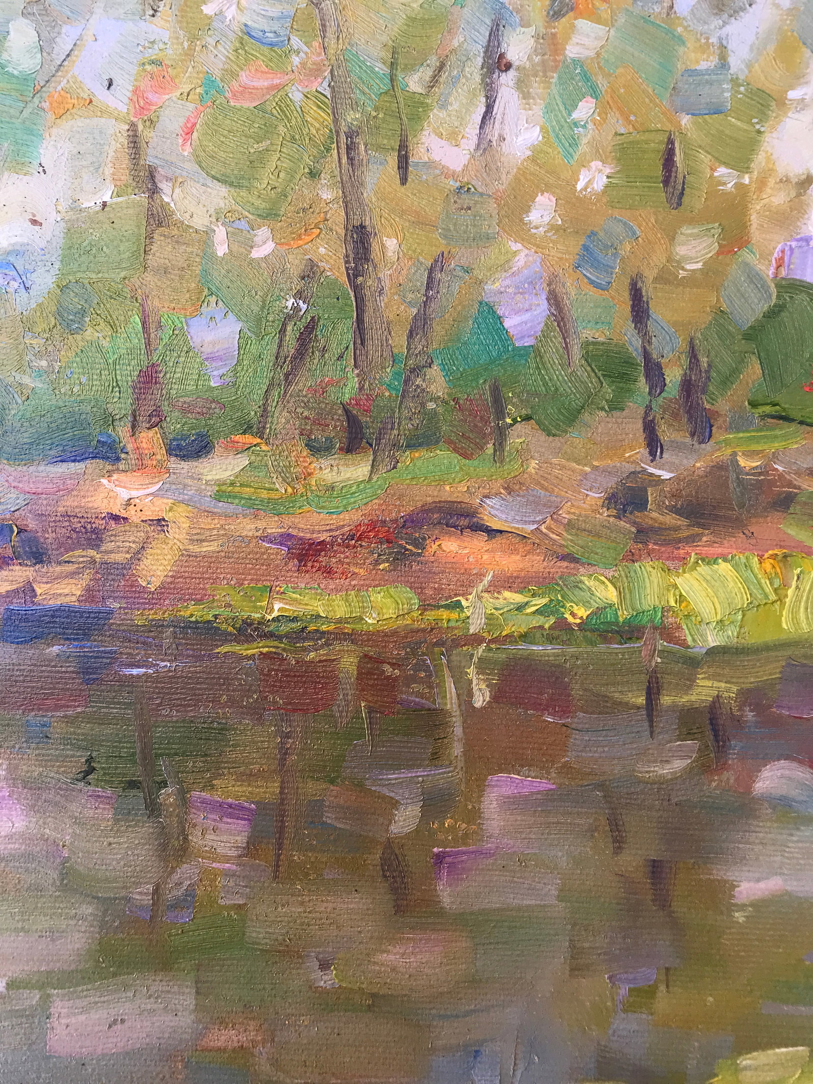 Oil painting leaves fall Sergey Ivanovich - 6