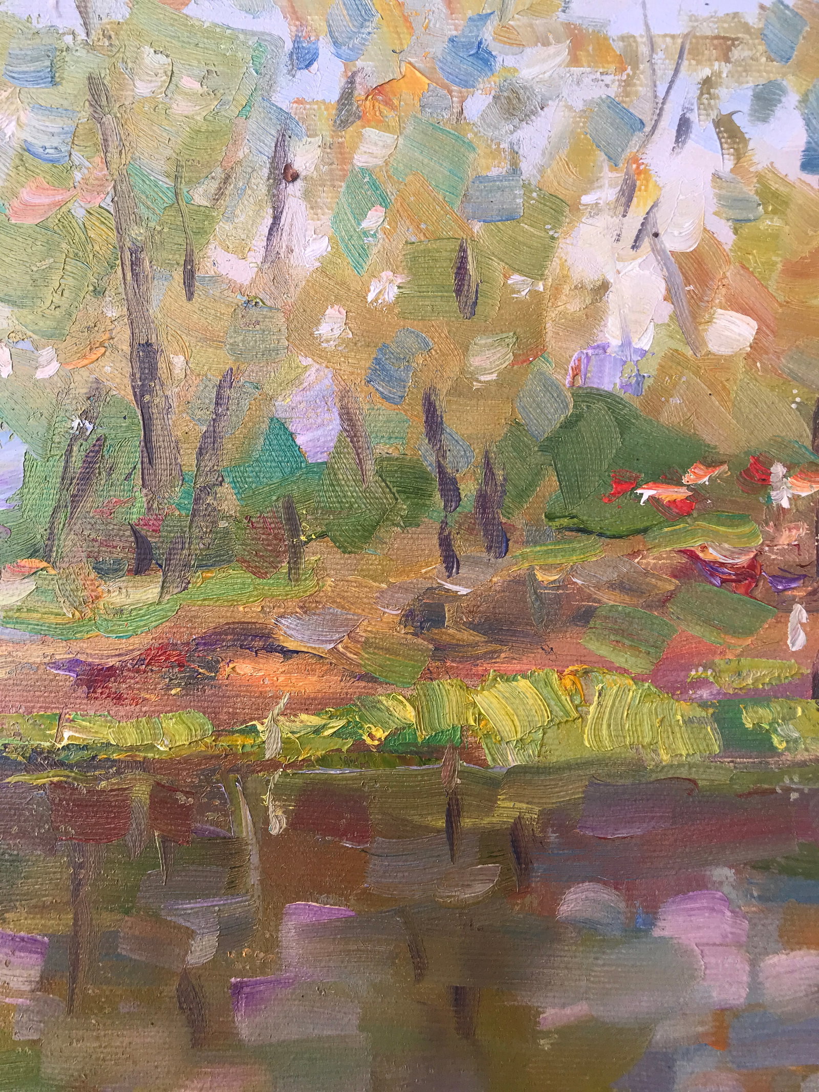 Oil painting leaves fall Sergey Ivanovich - 7