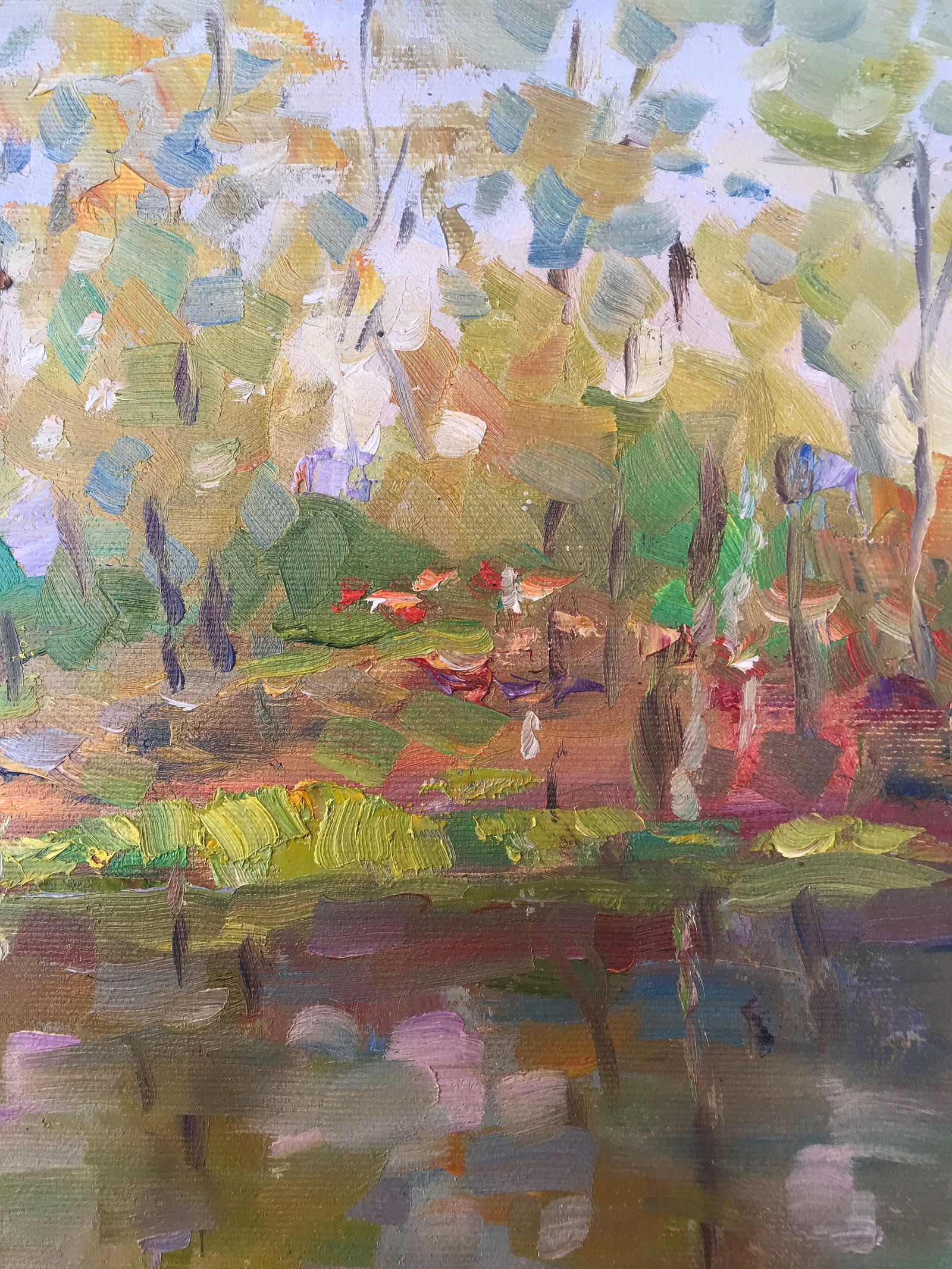 Oil painting leaves fall Sergey Ivanovich - 8