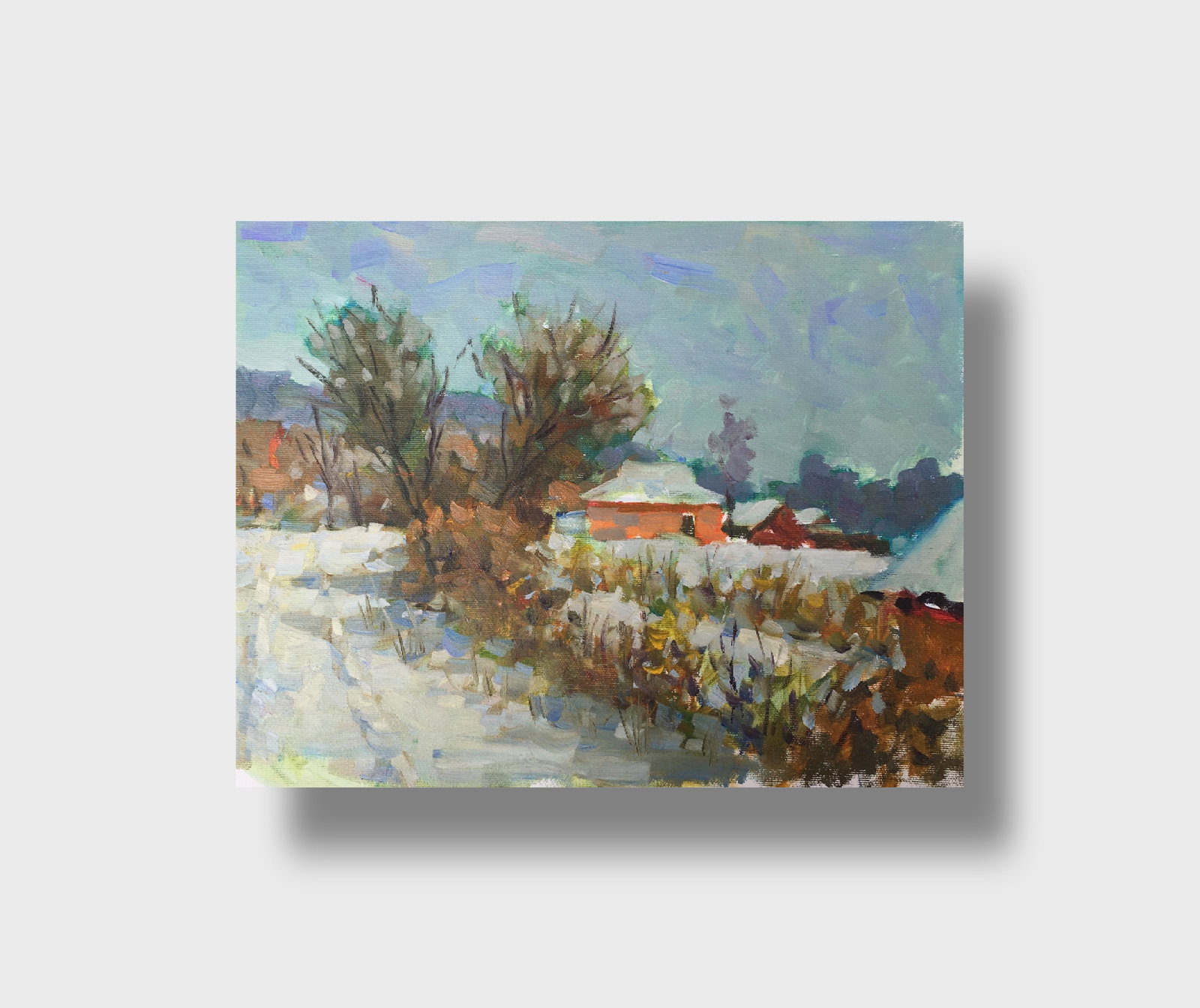 Oil painting Winter way Sergey Ivanovich Animov - 11