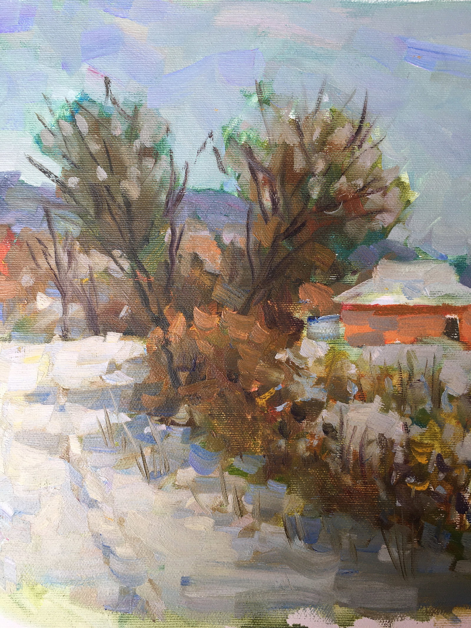 Oil painting Winter way Sergey Ivanovich Animov - 3
