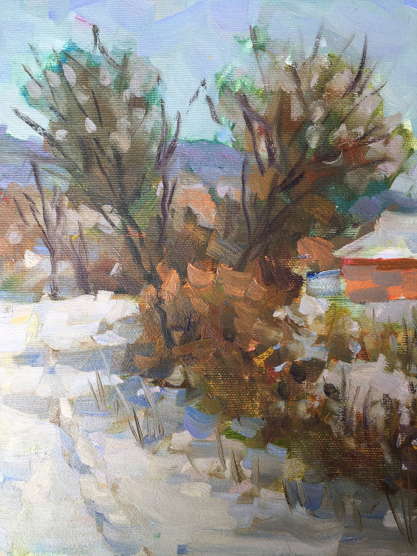Oil painting Winter way Sergey Ivanovich Animov - 4