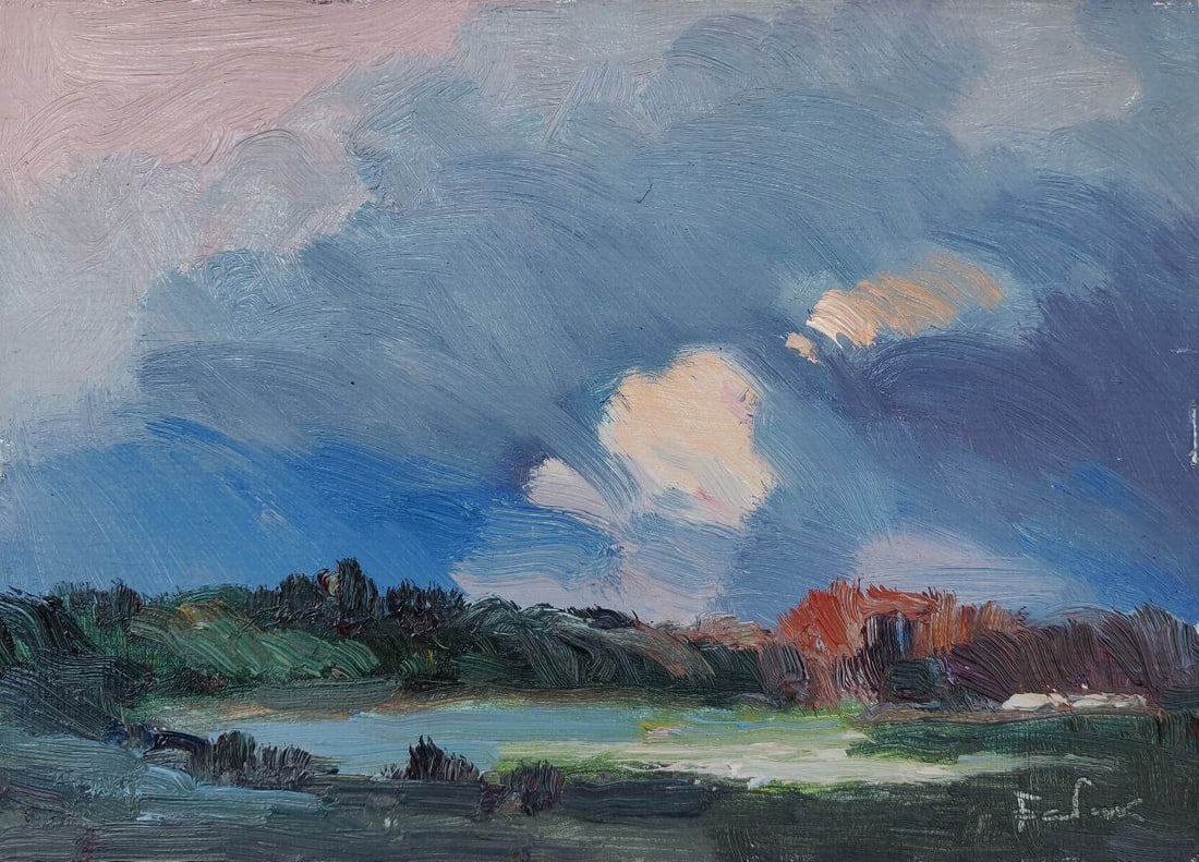 Oil painting landscape Vyacheslav Petrovich Babac - 2