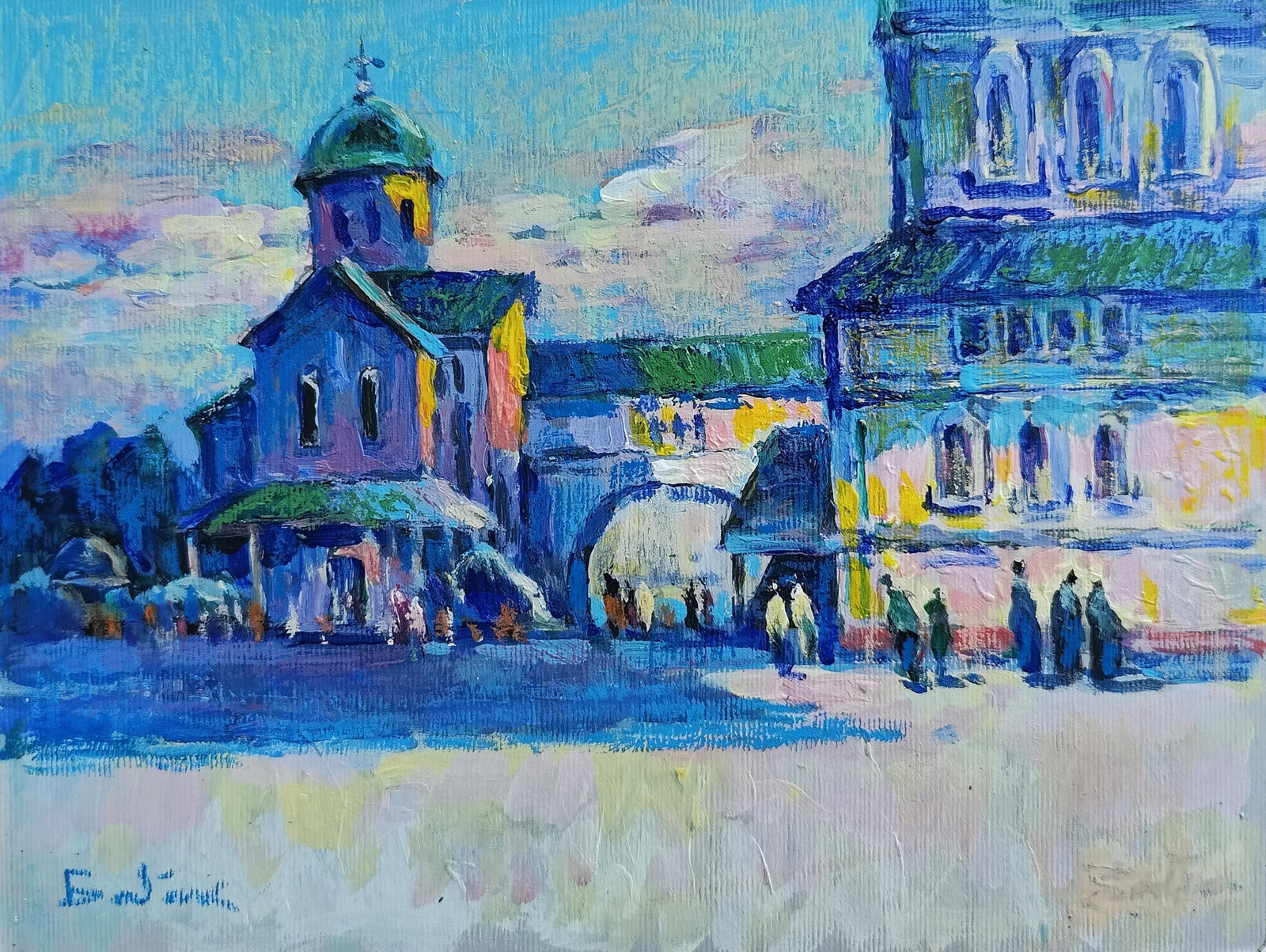 Oil painting Monastery of St. Joseph. Ivano-Frankivsk city Vyacheslav Petrovich Babac: Title: Oil painting Monastery of St. Joseph. Ivano-Frankivsk city Vyacheslav Petrovich Babac Description: 120BA Painter: Vyacheslav Petrovick Babac Size: 21x28 cm/8.26x11.02 inches Components: oil,