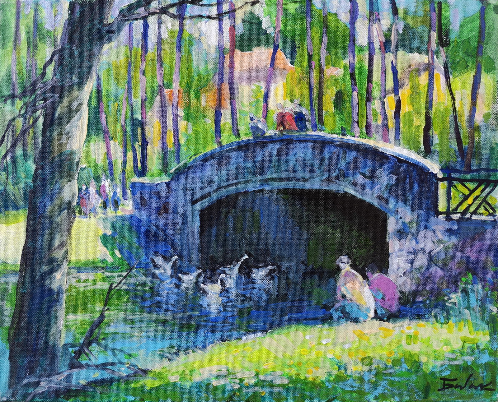 Oil painting park named after T.G. Shevchenko in the city of Ivano-Frankivsk Vyacheslav Petrovich: Title: Oil painting park named after T.G. Shevchenko in the city of Ivano-Frankivsk Vyacheslav Petrovich Babac Description: 134BA Painter: Vyacheslav Petrovick Babac Size: 40x50 cm/15.74x19.68 inches 