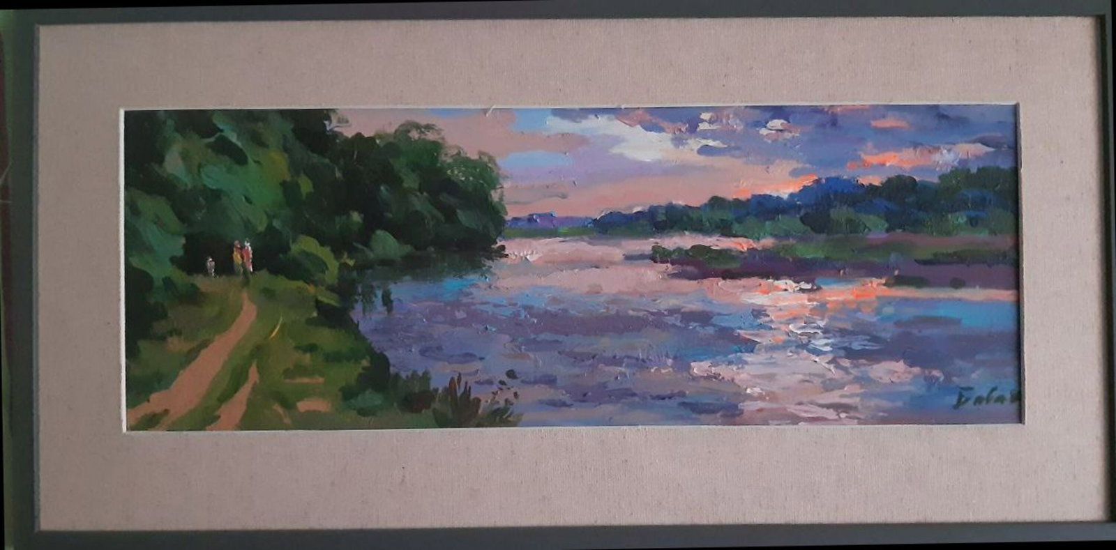 Acrylic painting Evening motif Vyacheslav Petrovich Babac (1 of 6)