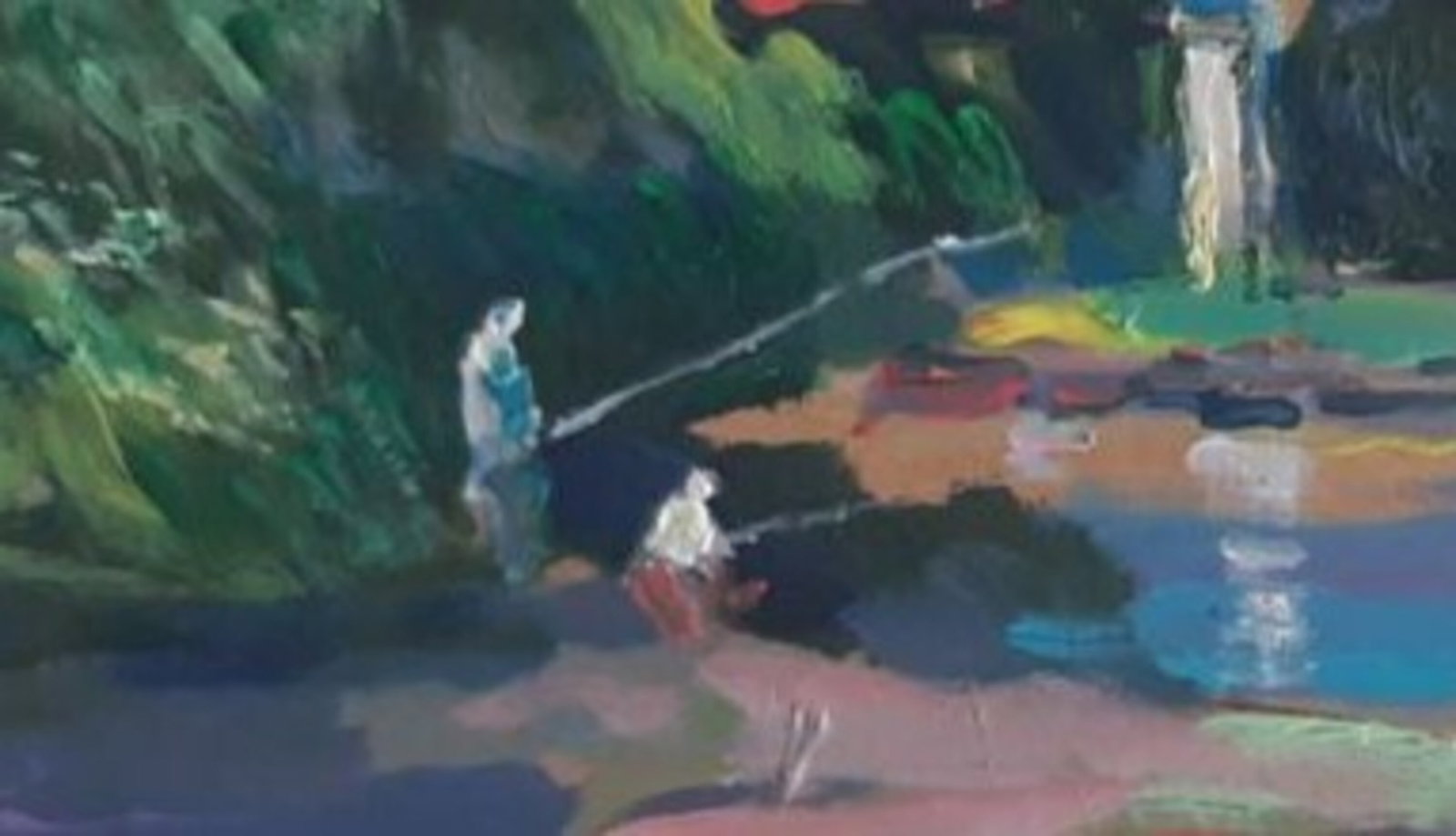 Acrylic painting Vovchynetsky Bridge, Bystrytsia River Vyacheslav Petrovich Babac - 3