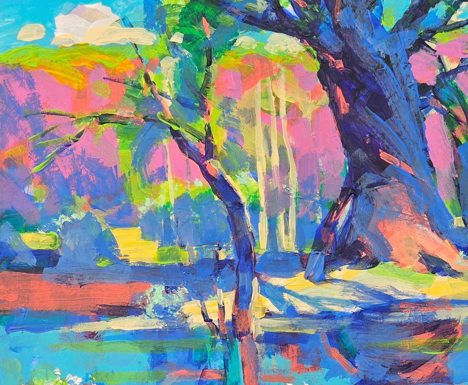 Oil painting bright landscape Vyacheslav Petrovich Babac - 8