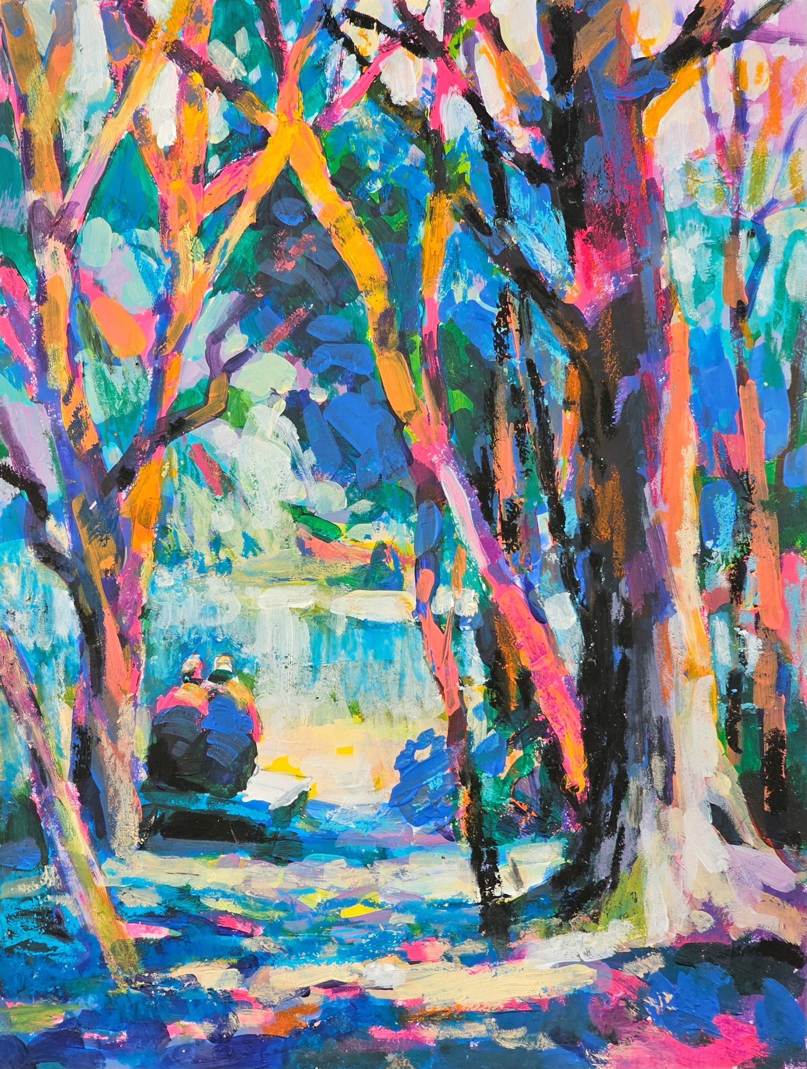 Oil painting colorful landscape Vyacheslav Petrovich Babac: Title: Oil painting colorful landscape Vyacheslav Petrovich Babac Description: 189BA Painter: Vyacheslav Petrovick Babac Size: 28x21 cm/ 11.02x8.26 inches Component: oil, cardboard Original painting