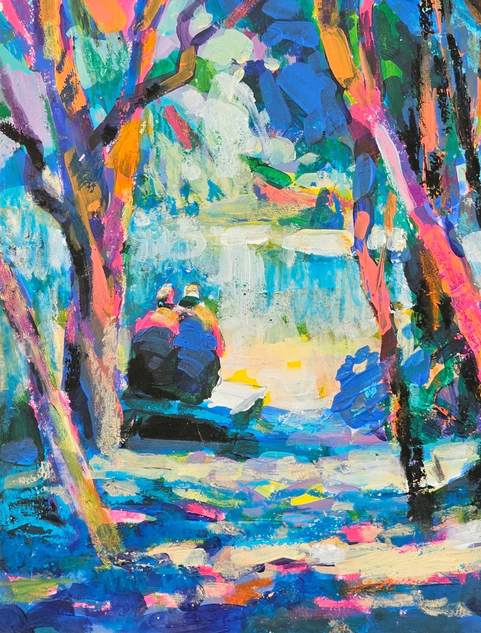 Oil painting colorful landscape Vyacheslav Petrovich Babac - 5