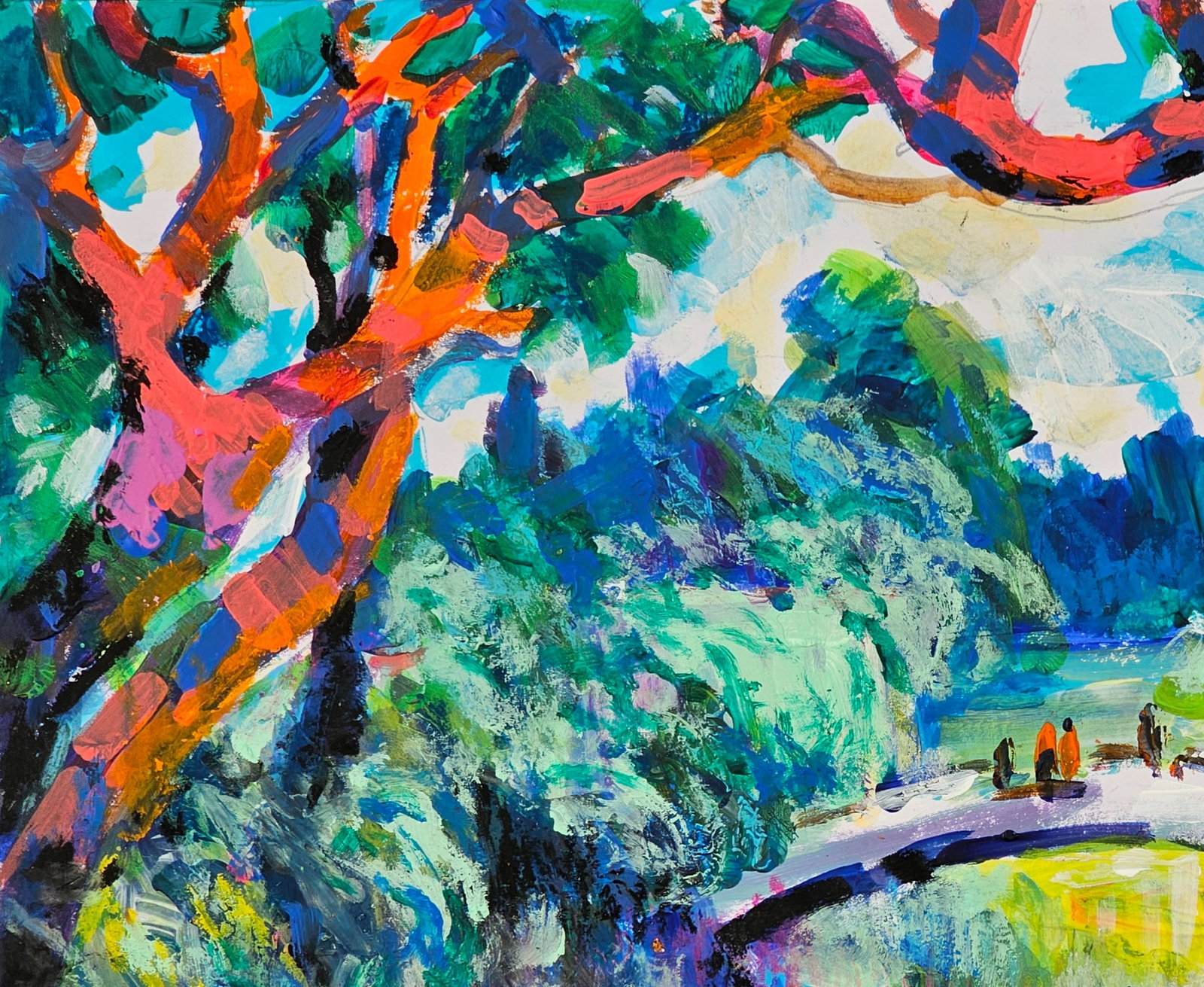 Oil painting summer landscape Vyacheslav Petrovich Babac - 3