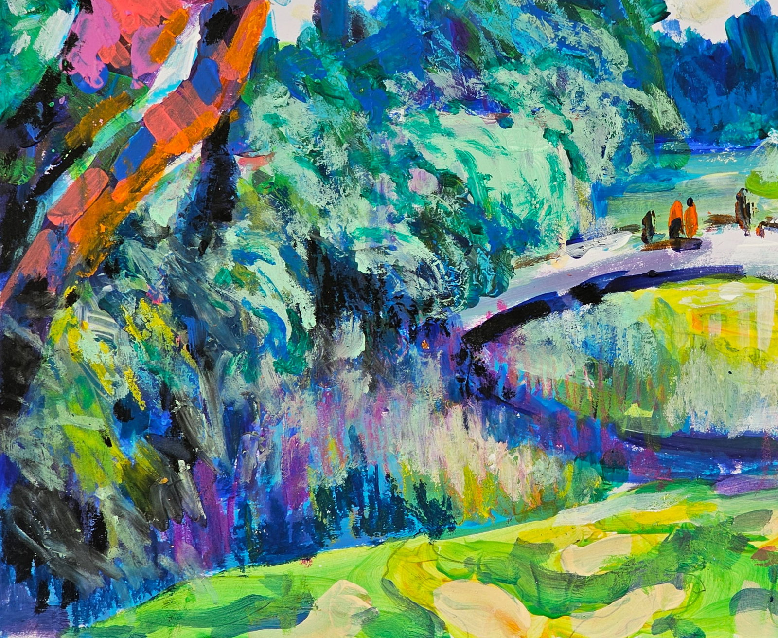 Oil painting summer landscape Vyacheslav Petrovich Babac - 5