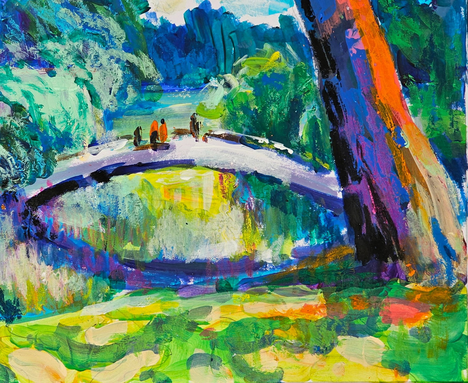 Oil painting summer landscape Vyacheslav Petrovich Babac - 6
