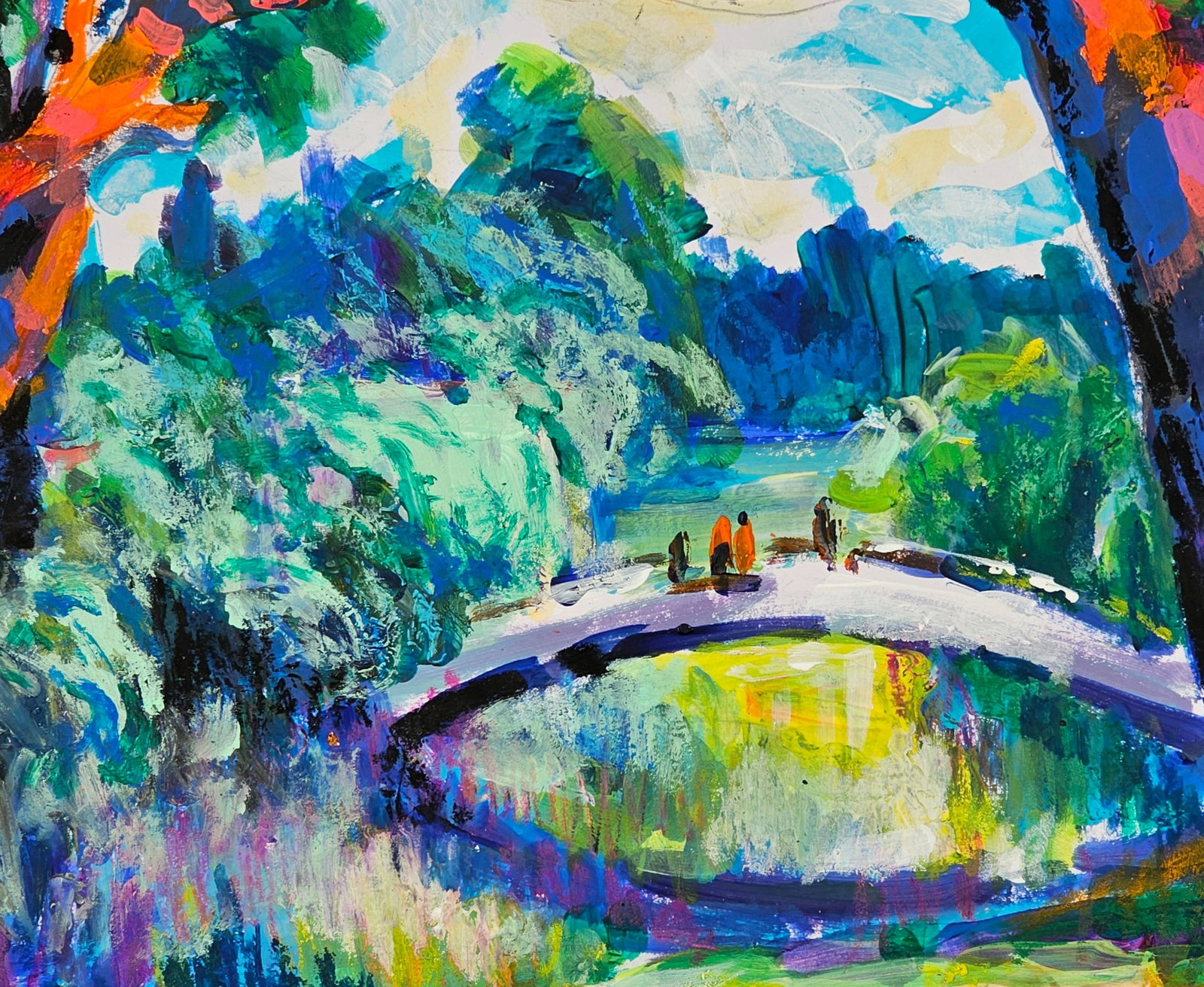 Oil painting summer landscape Vyacheslav Petrovich Babac - 7