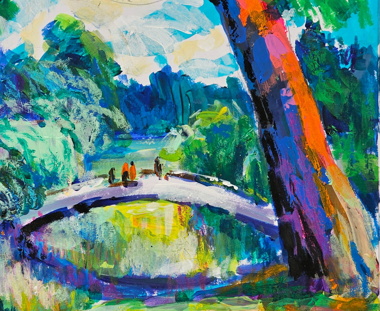 Oil painting summer landscape Vyacheslav Petrovich Babac - 9