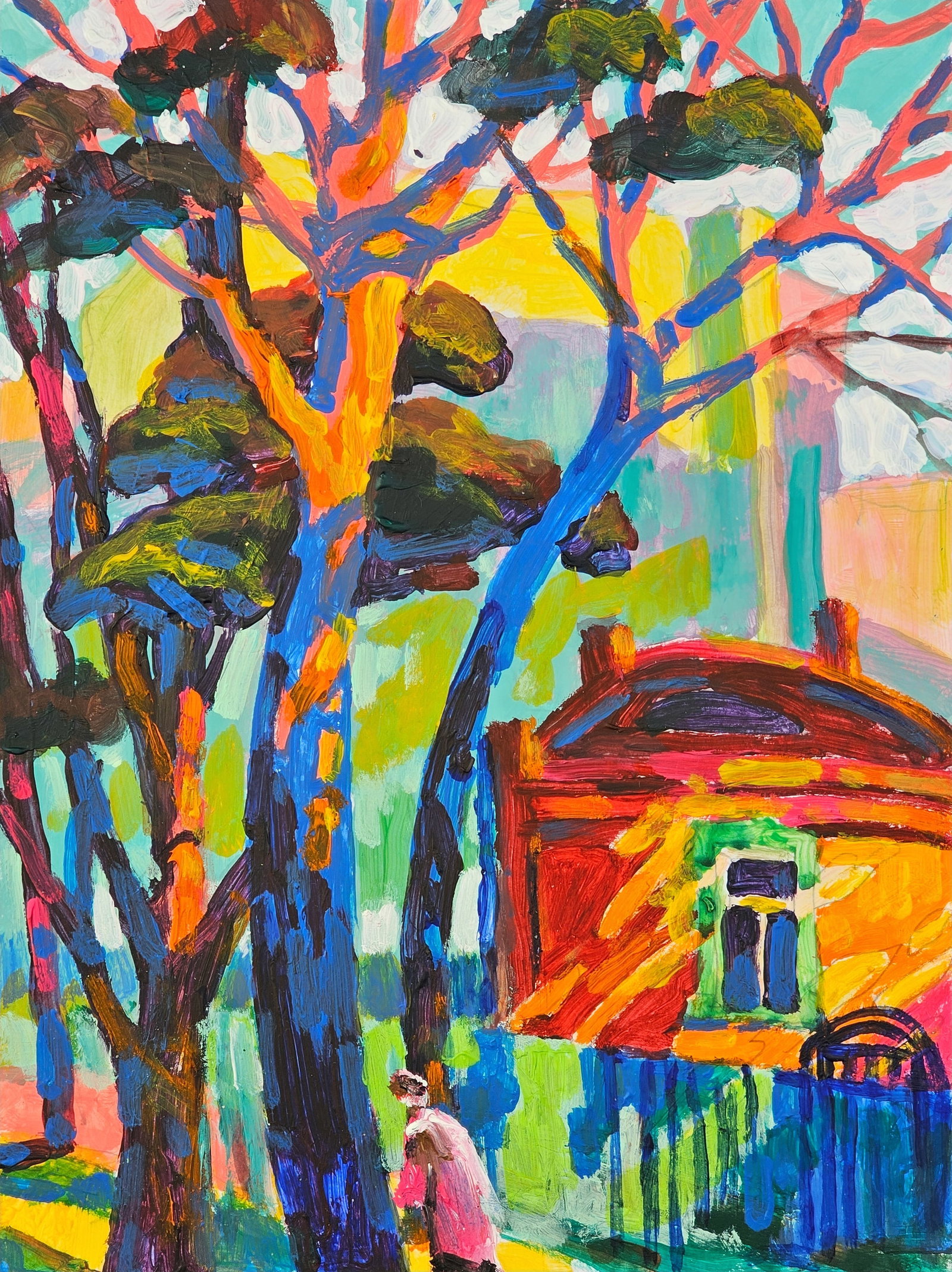 Oil painting forest landscape Vyacheslav Petrovich Babac: Title: Oil painting forest landscape Vyacheslav Petrovich Babac Description: 192BA Painter: Vyacheslav Petrovick Babac Size: 28x21 cm/ 11.02x8.26 inches Component: oil, cardboard Original painting fro