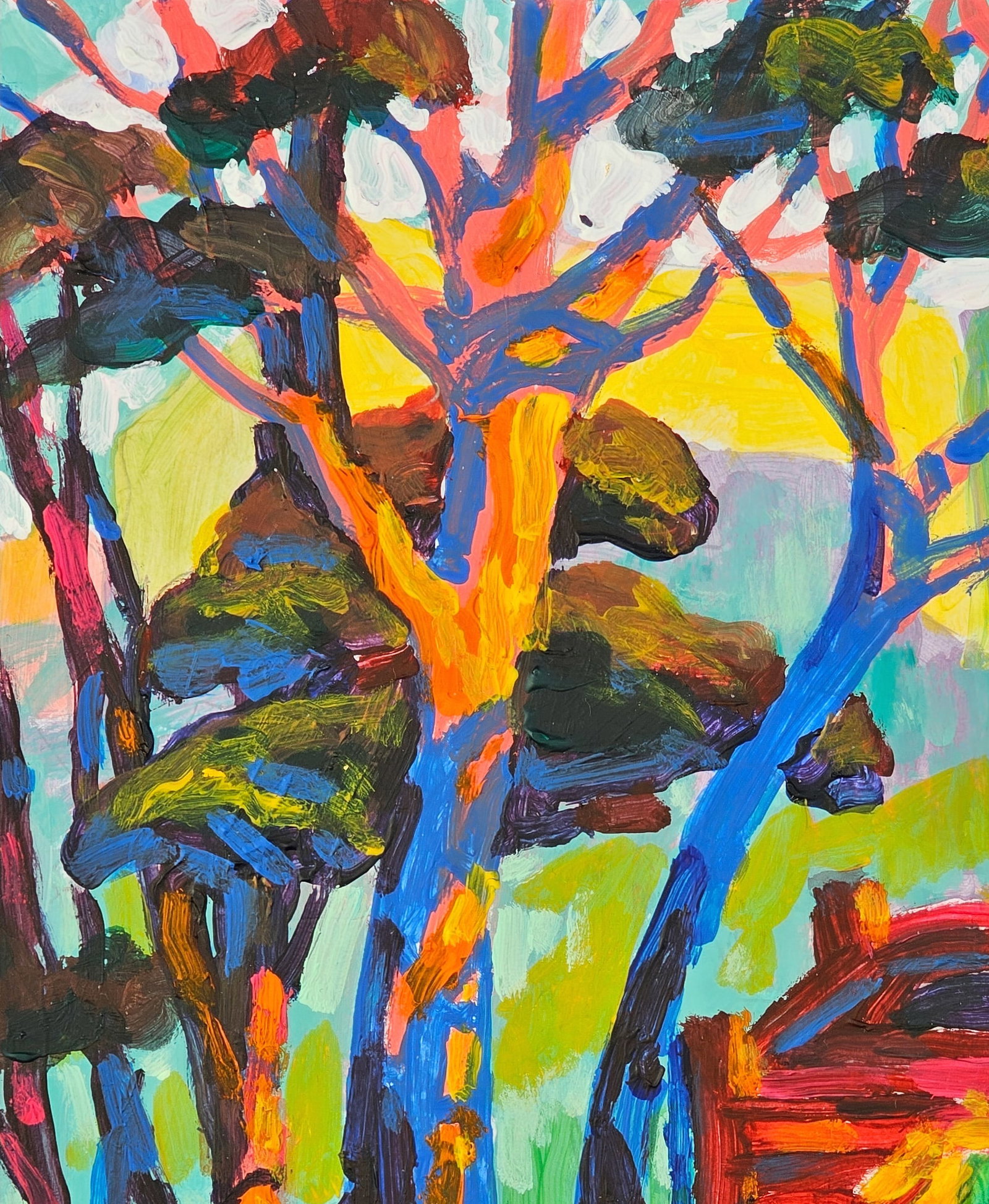 Oil painting forest landscape Vyacheslav Petrovich Babac - 3