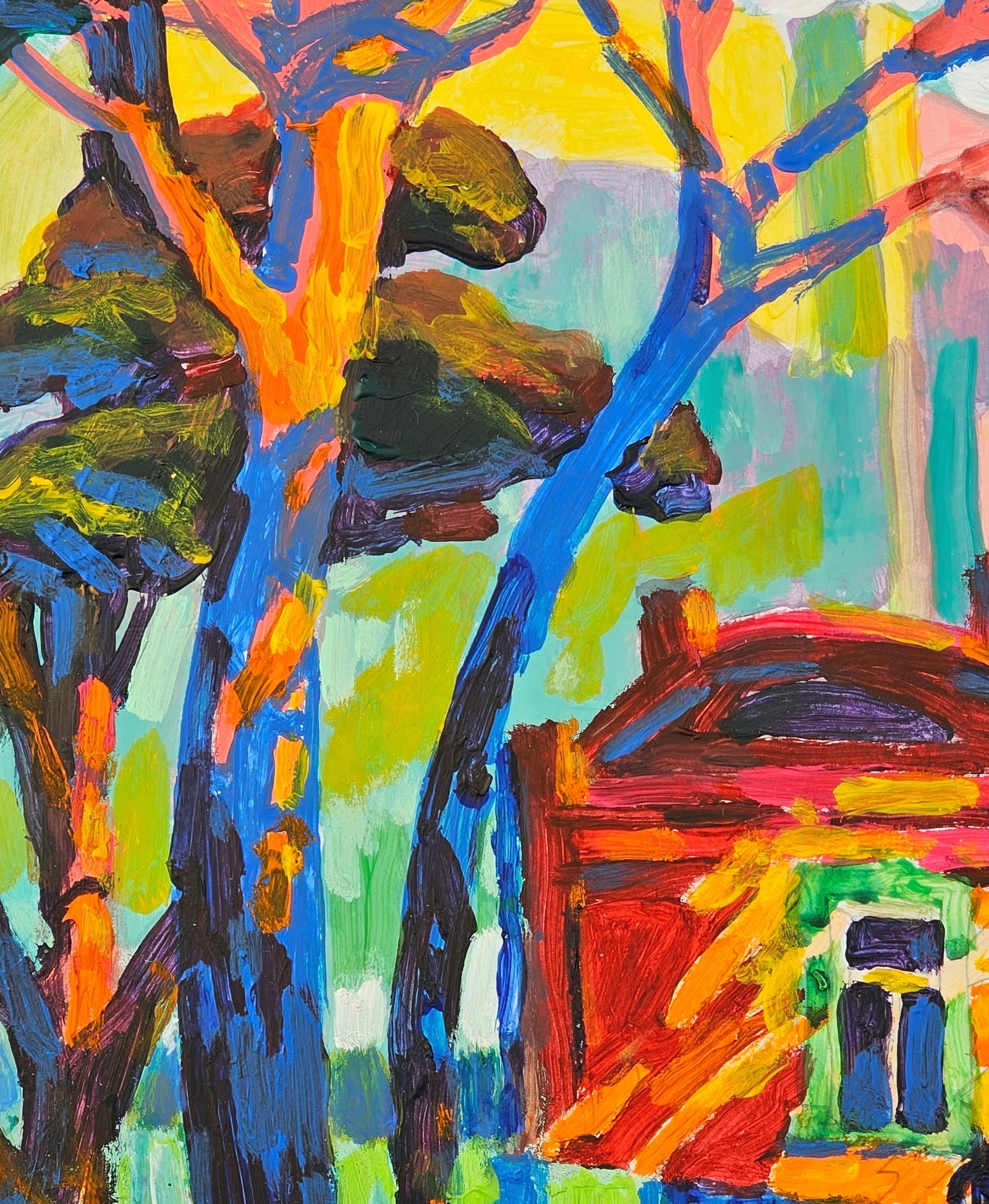 Oil painting forest landscape Vyacheslav Petrovich Babac - 7