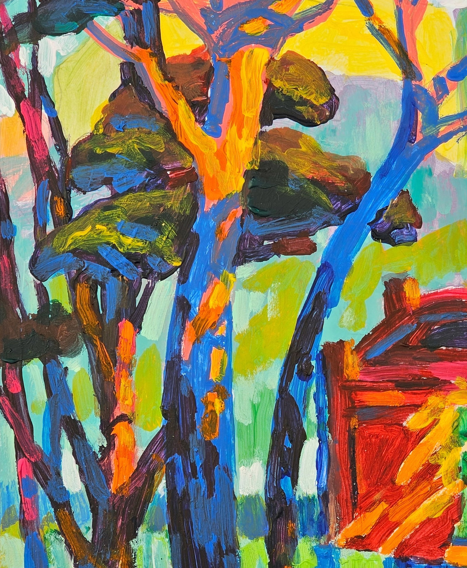Oil painting forest landscape Vyacheslav Petrovich Babac - 8