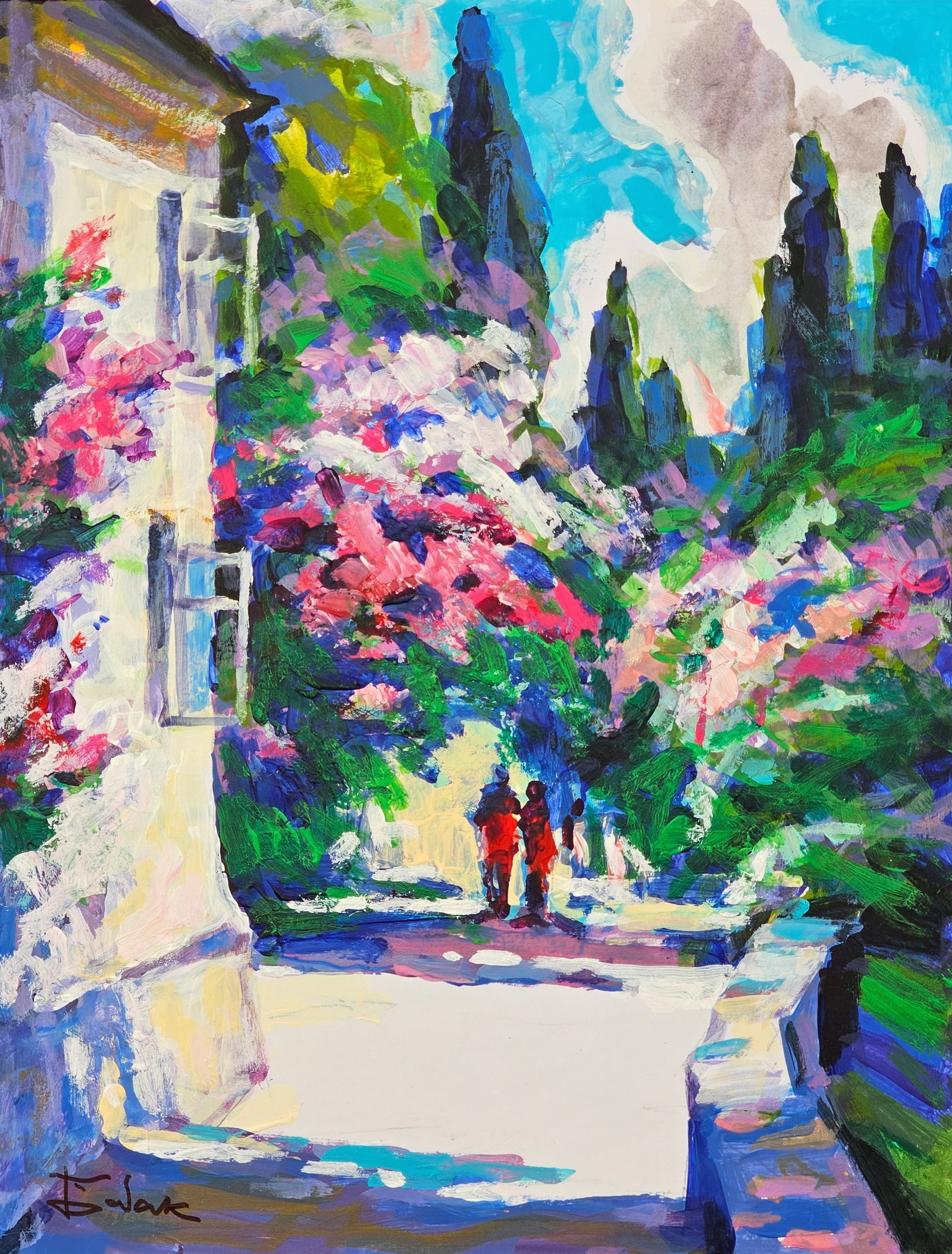 Oil painting spring landscape Vyacheslav Petrovich Babac: Title: Oil painting spring landscape Vyacheslav Petrovich Babac Description: 193BA Painter: Vyacheslav Petrovick Babac Size: 28x21 cm/ 11.02x8.26 inches Component: oil, cardboard Original painting