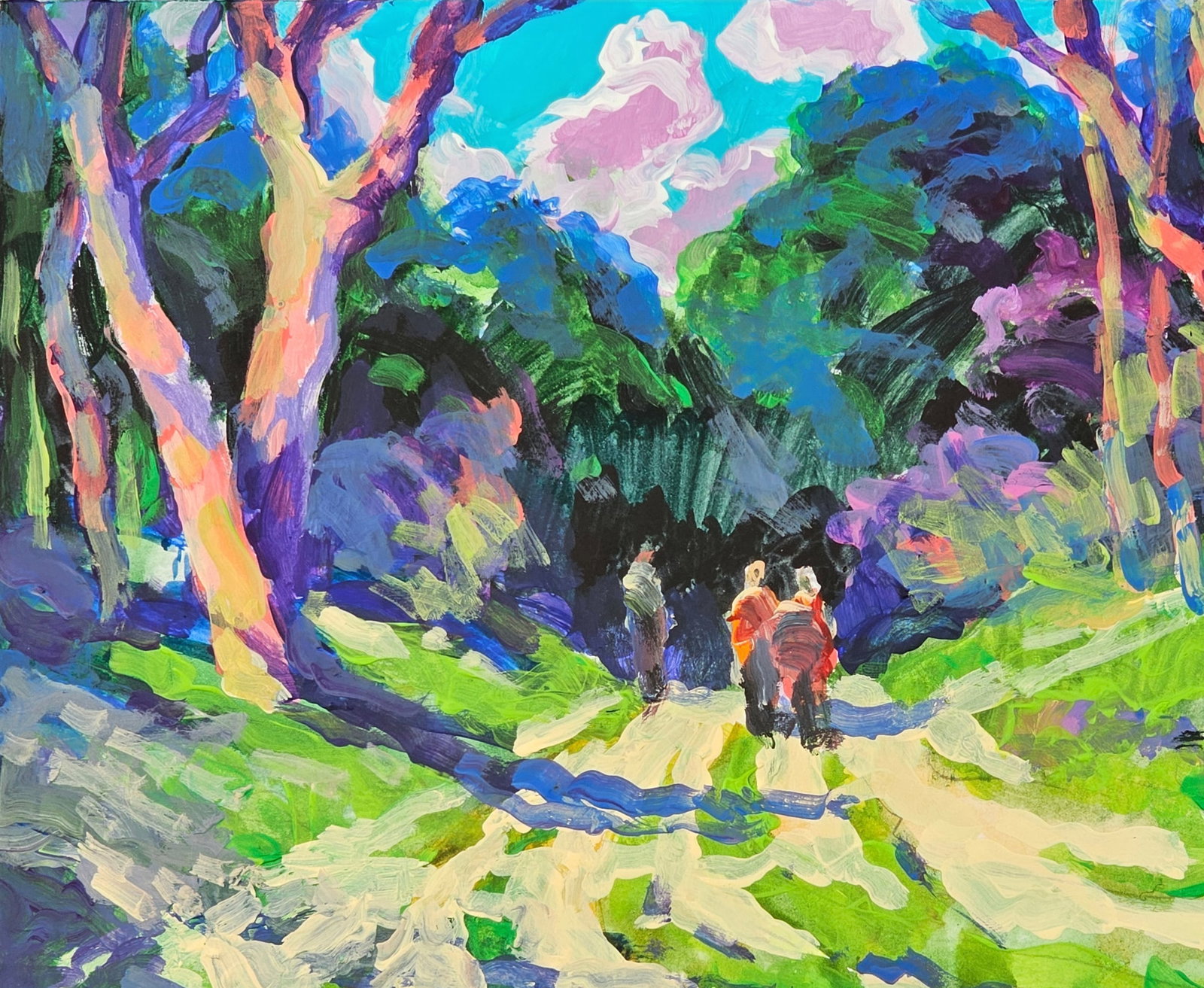 Oil painting A walk in the forest Vyacheslav Petrovich Babac - 3
