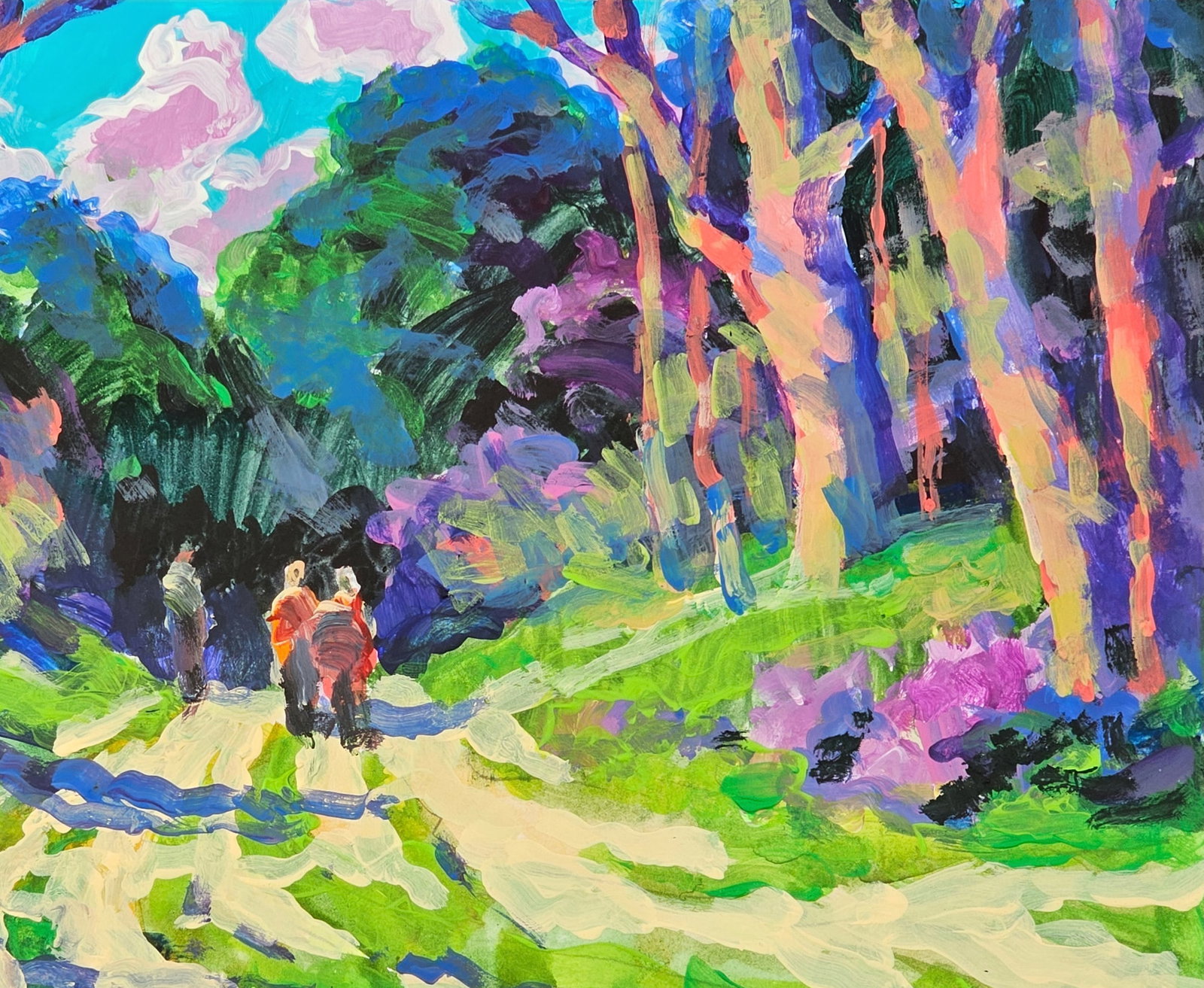 Oil painting A walk in the forest Vyacheslav Petrovich Babac - 4