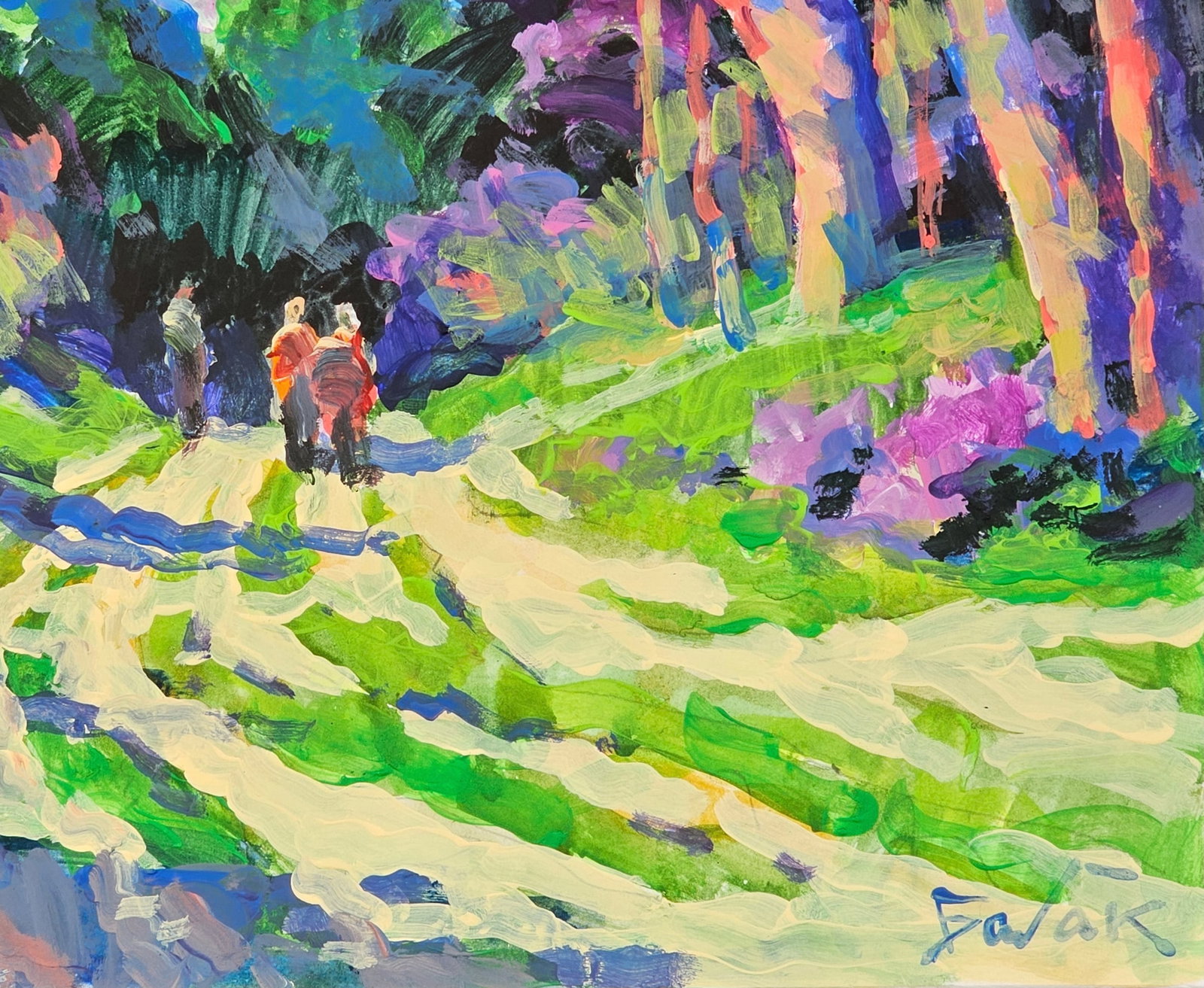 Oil painting A walk in the forest Vyacheslav Petrovich Babac - 6