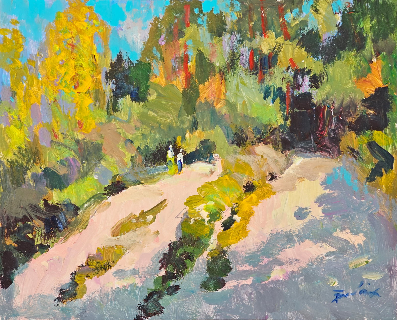 Acrylic painting The road to the forest Vyacheslav Petrovich Babac: Title: Acrylic painting The road to the forest Vyacheslav Petrovich Babac Description: 230BA Painter: Vyacheslav Petrovick Babac Size: 22x26 cm/ 8.66x10.23 inches Component: Acrylic, cardboard