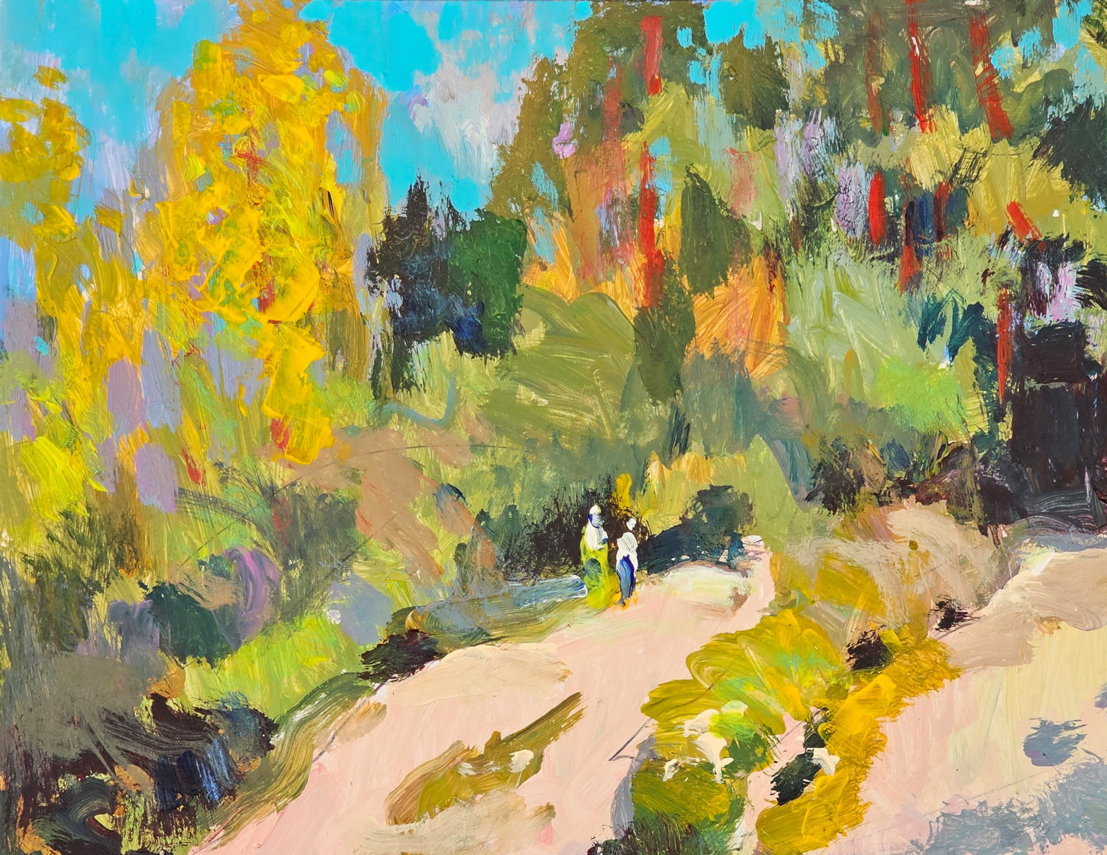 Acrylic painting The road to the forest Vyacheslav Petrovich Babac - 3