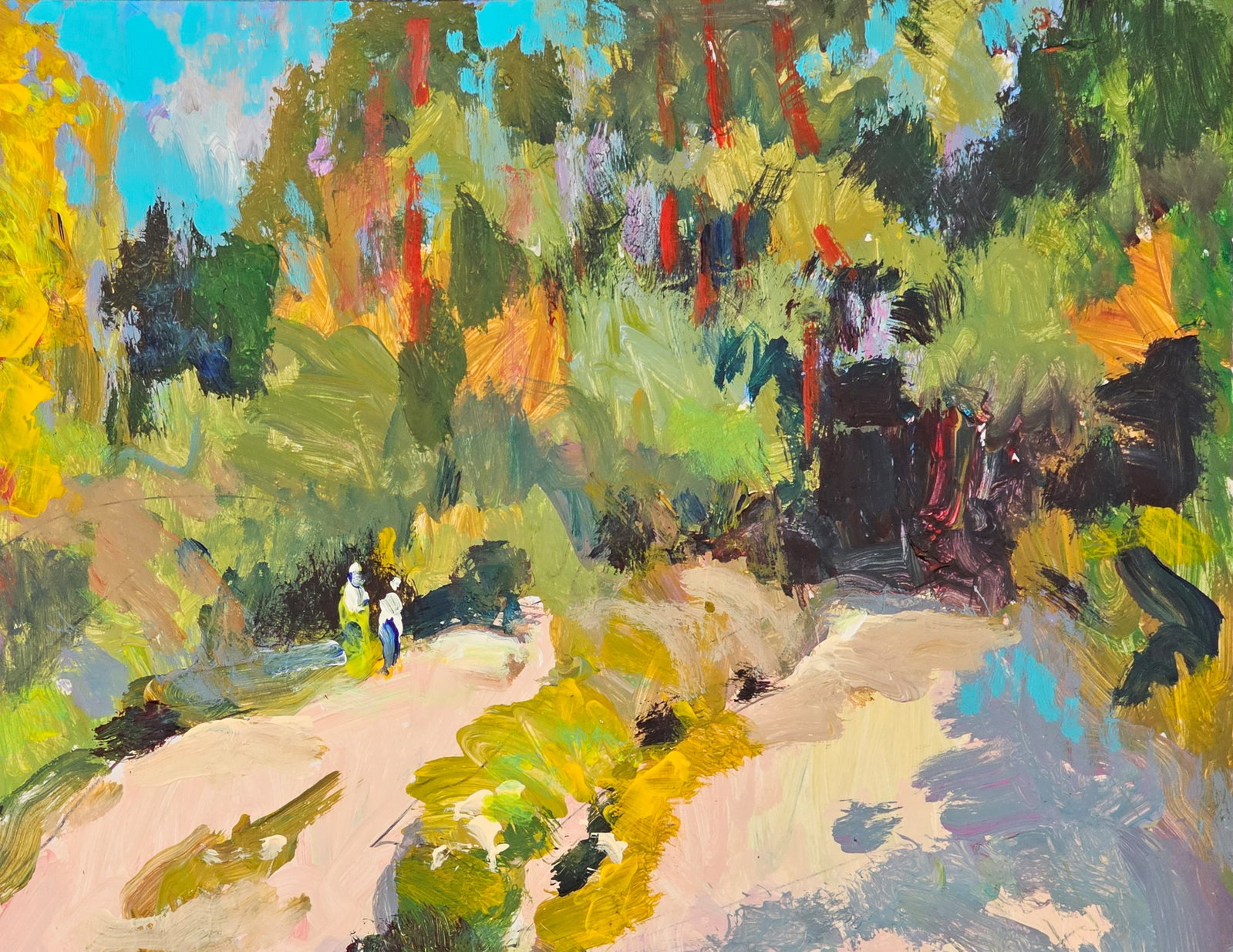 Acrylic painting The road to the forest Vyacheslav Petrovich Babac - 4