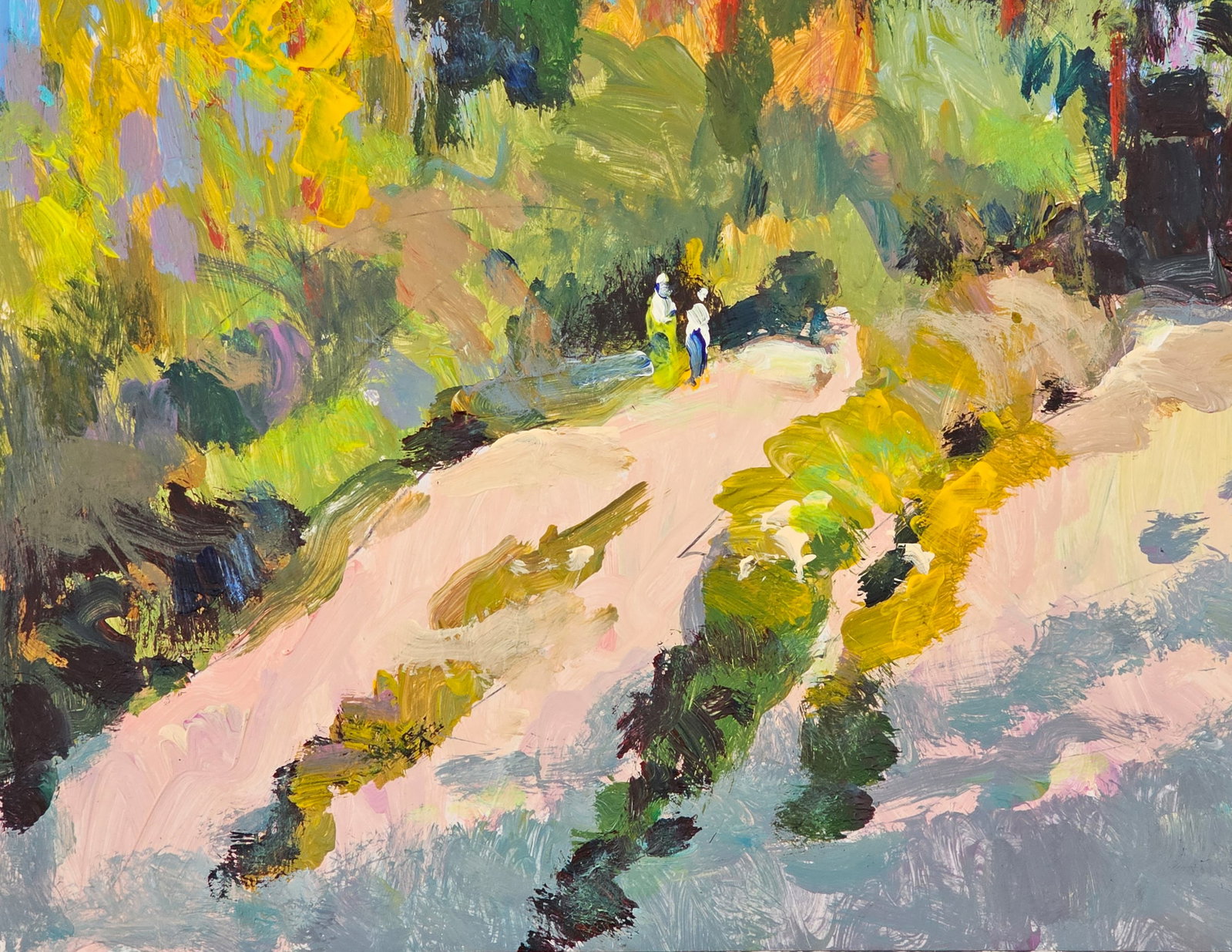 Acrylic painting The road to the forest Vyacheslav Petrovich Babac - 5