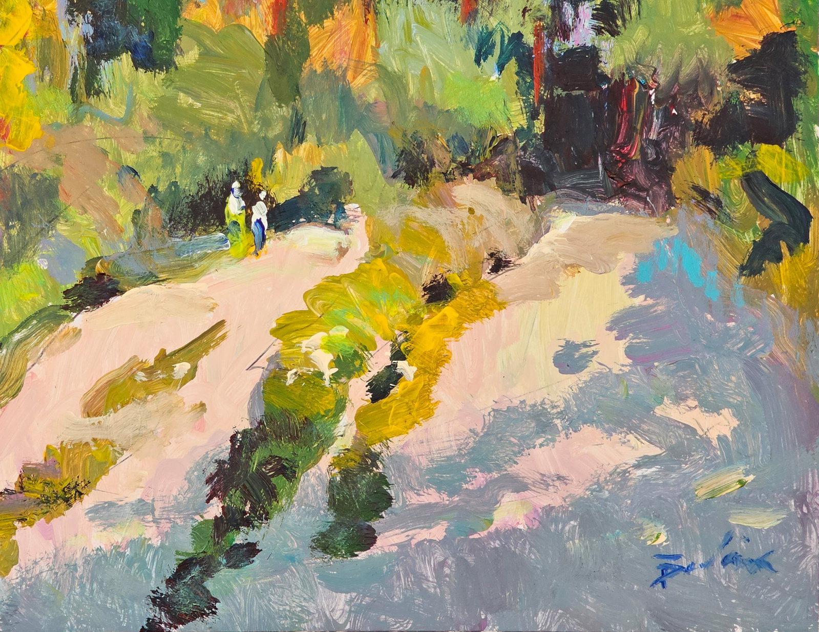 Acrylic painting The road to the forest Vyacheslav Petrovich Babac - 6
