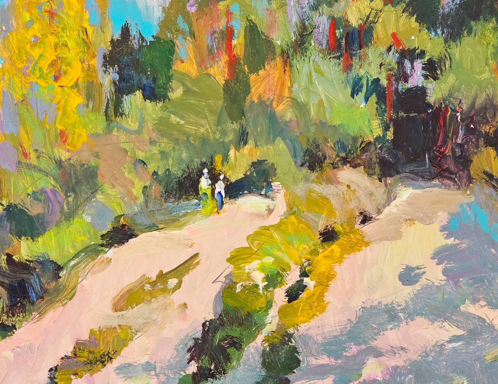 Acrylic painting The road to the forest Vyacheslav Petrovich Babac - 7