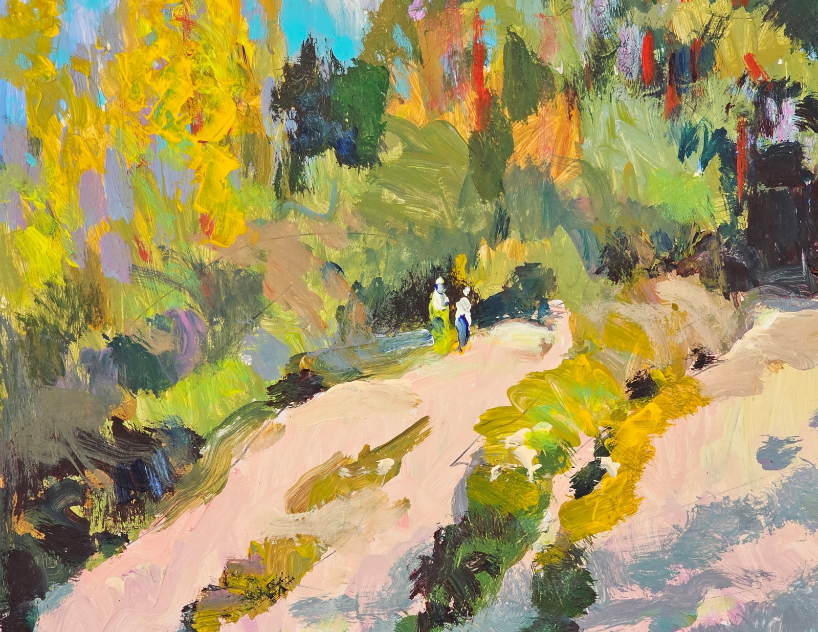 Acrylic painting The road to the forest Vyacheslav Petrovich Babac - 8