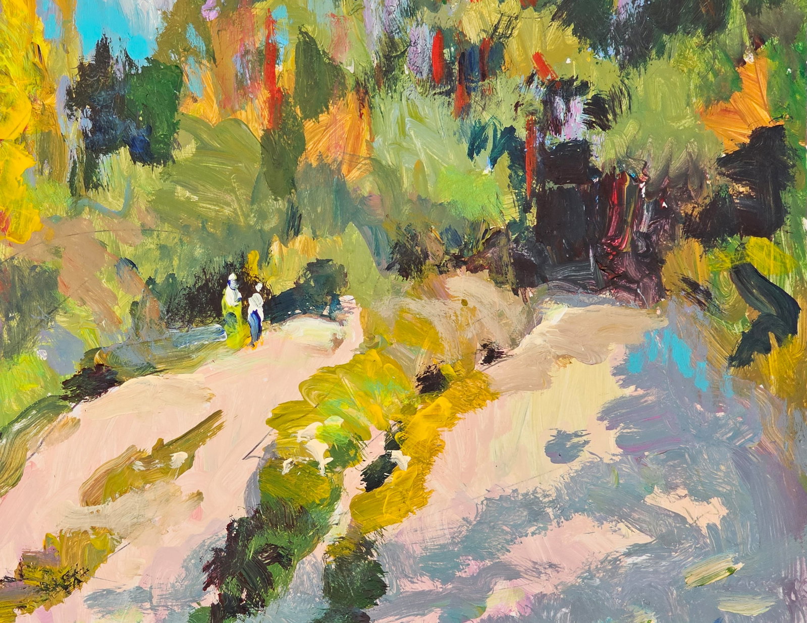 Acrylic painting The road to the forest Vyacheslav Petrovich Babac - 9