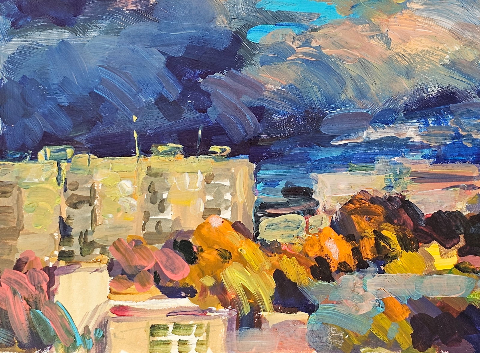 Acrylic painting the city of Ivano-Frankivsk Vyacheslav Petrovich Babac - 5
